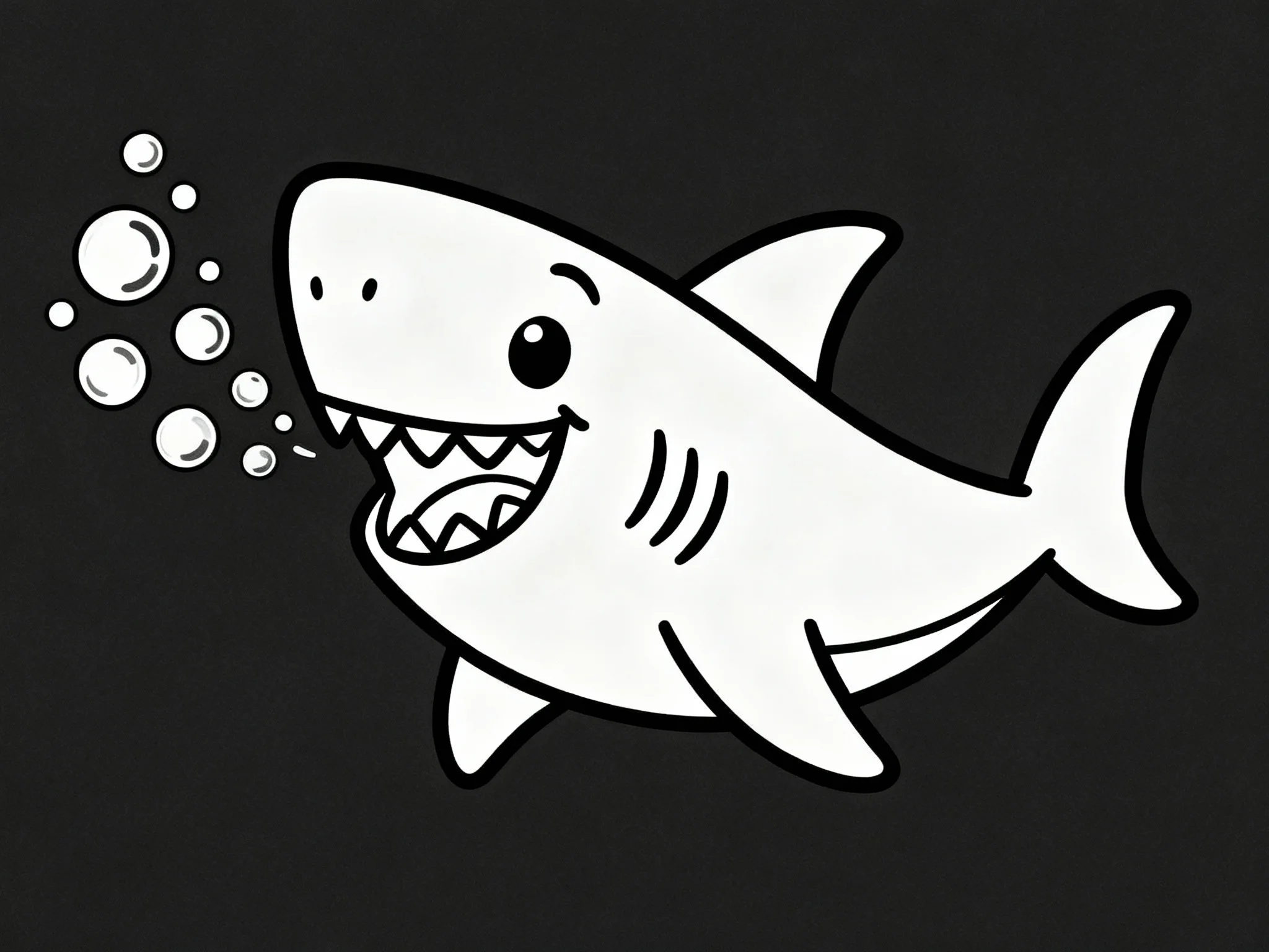 Shark Blowing Bubbles