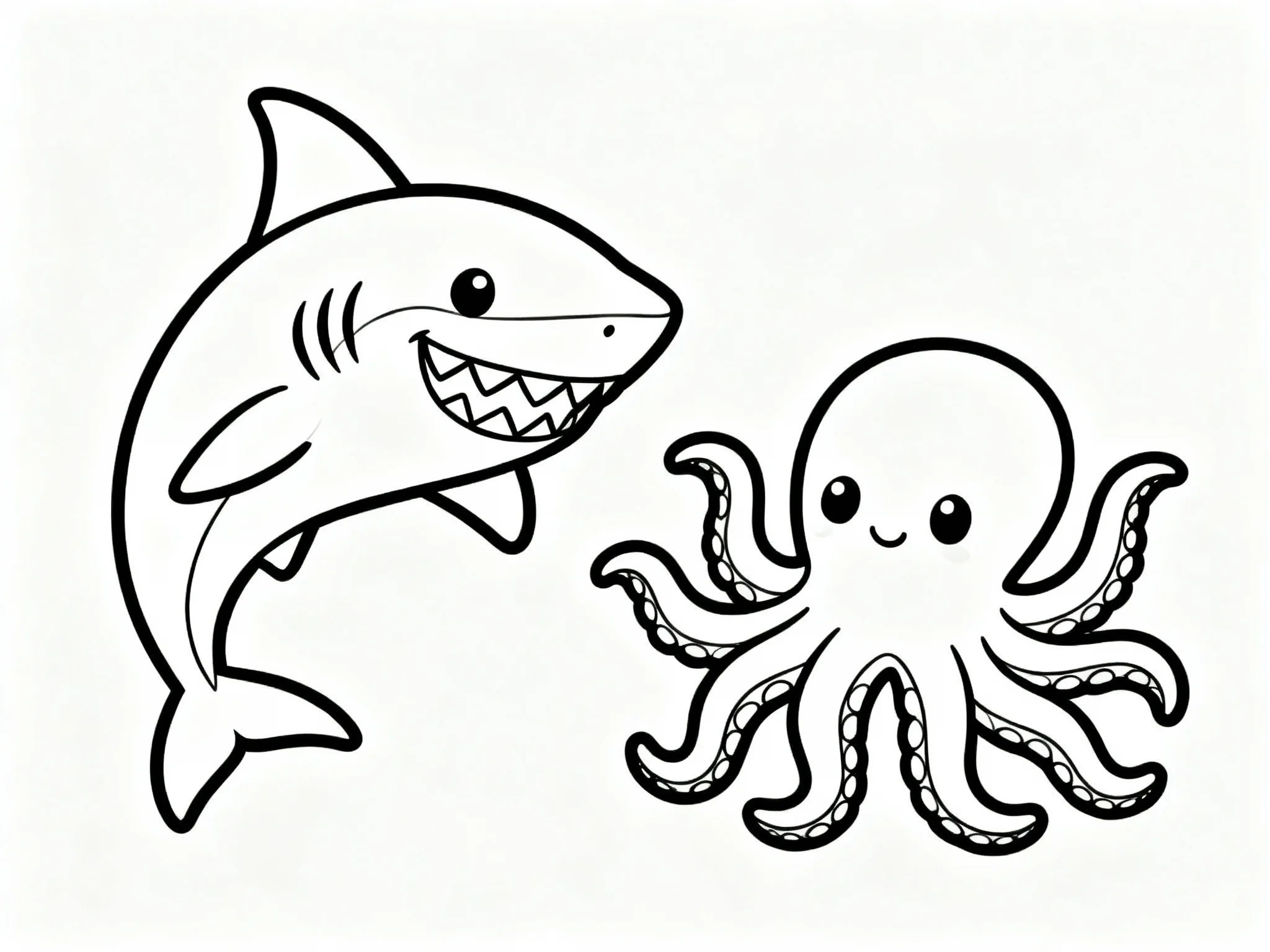 Shark and Octopus
