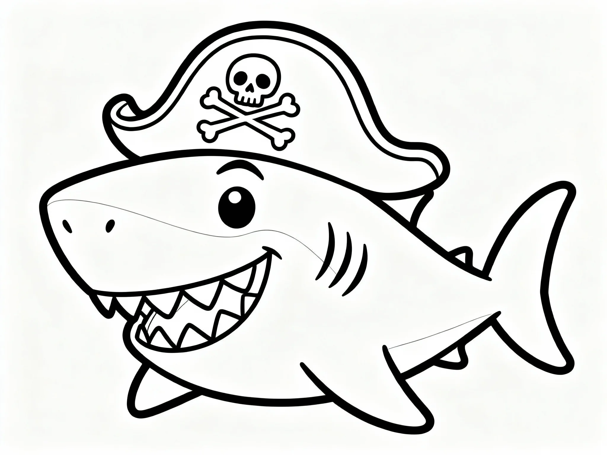Shark with Pirate Hat