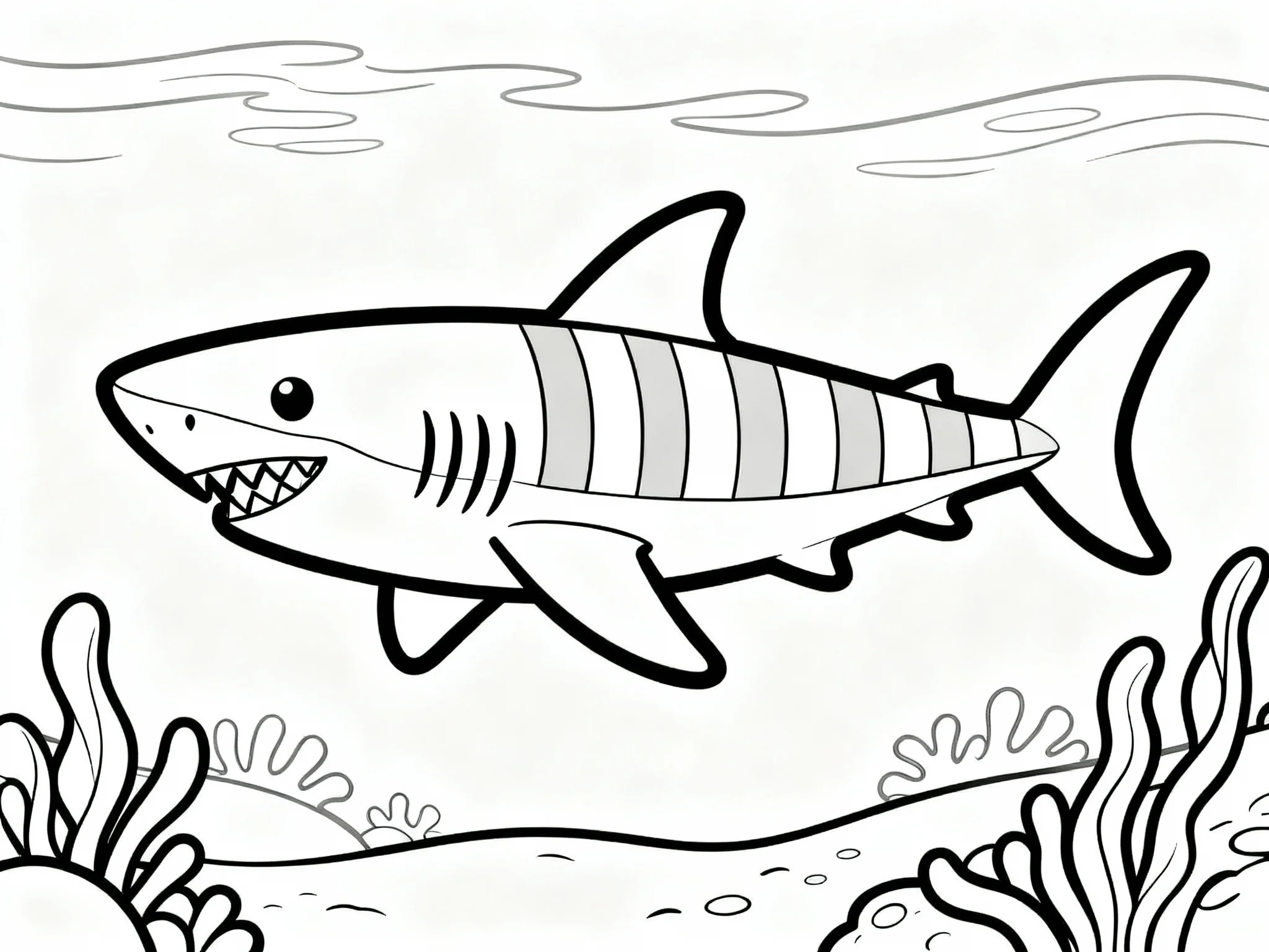 Shark with Striped Pattern