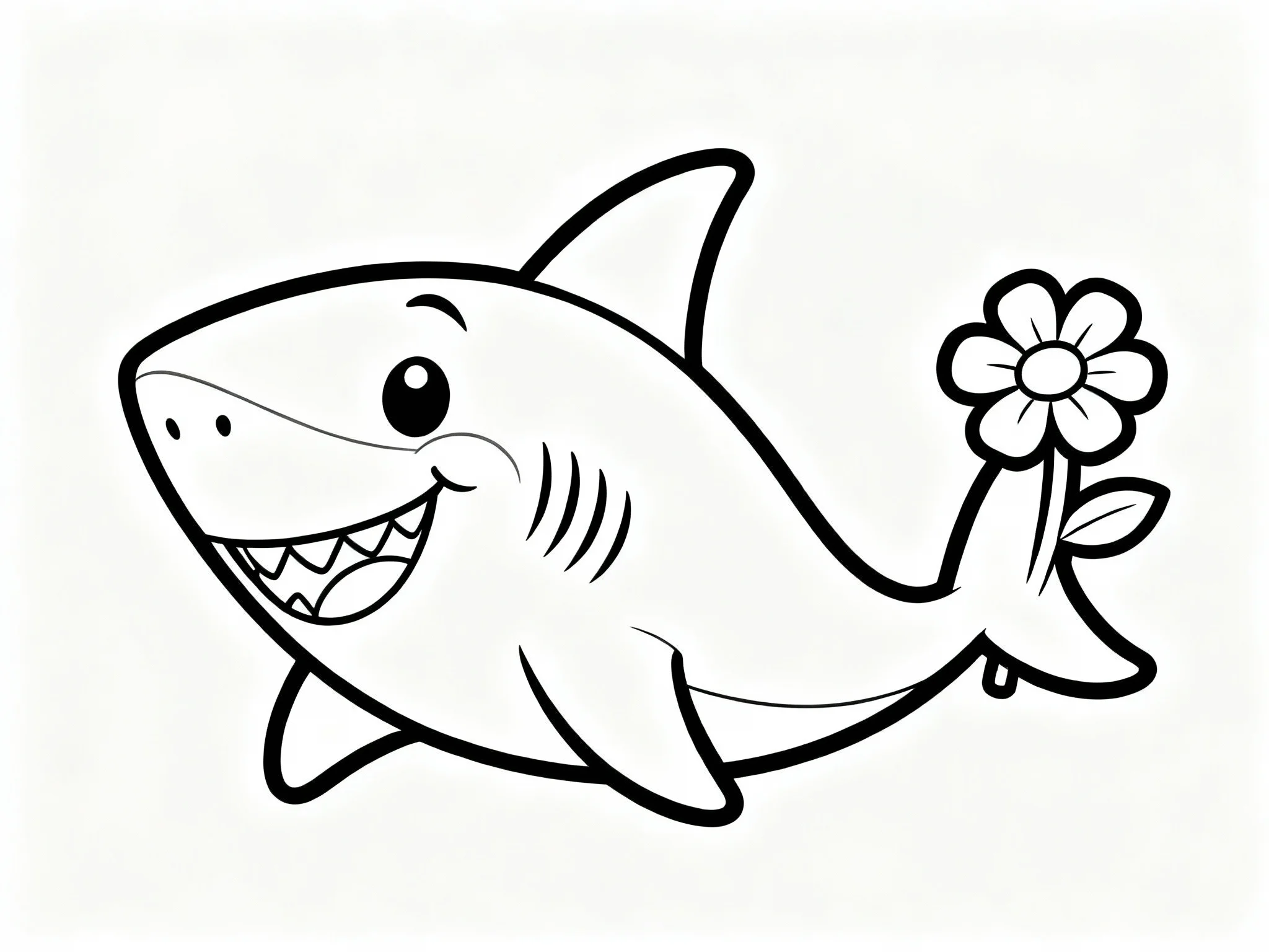 Shark Holding Flower