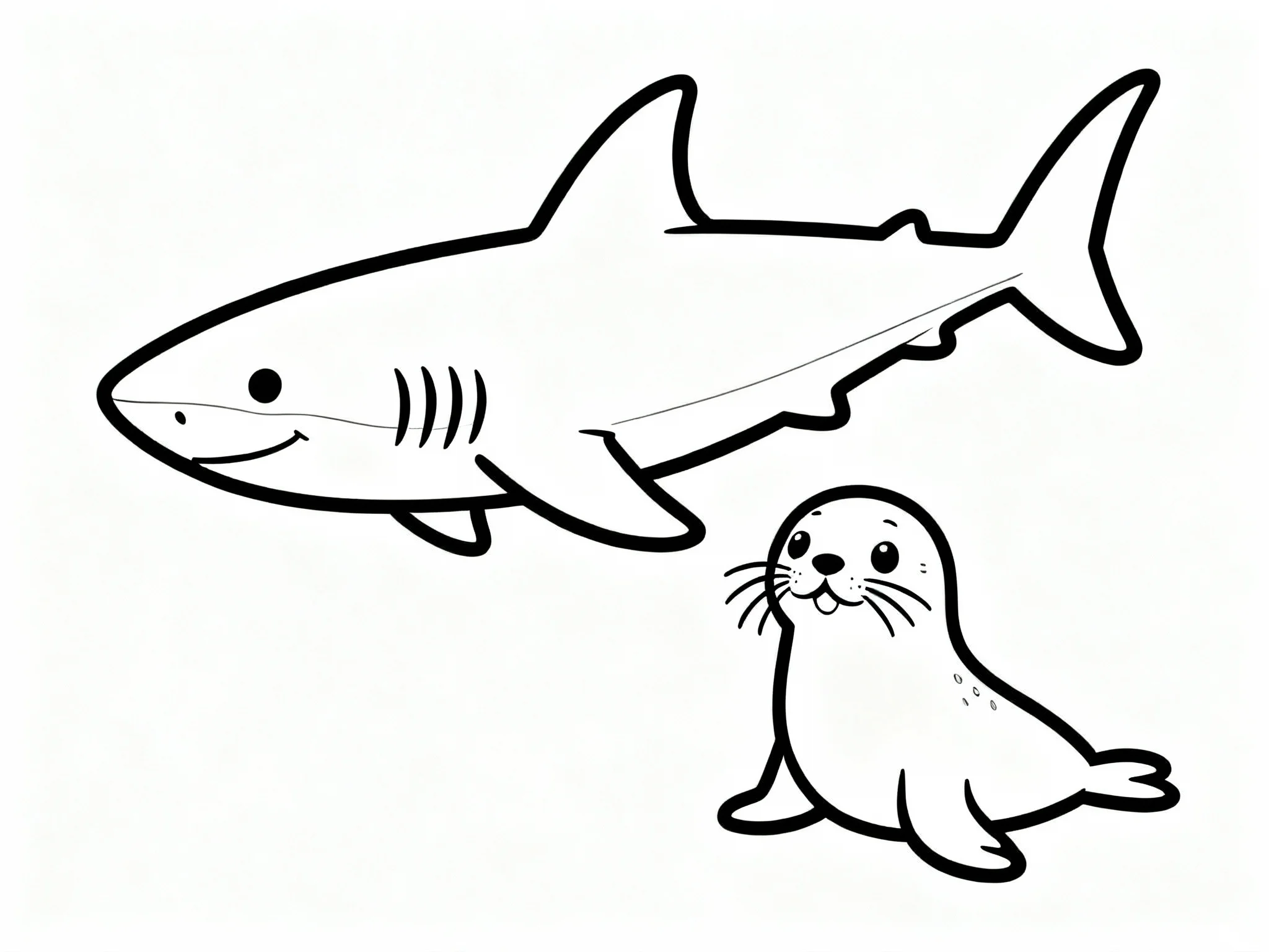 Shark and Sea Lion
