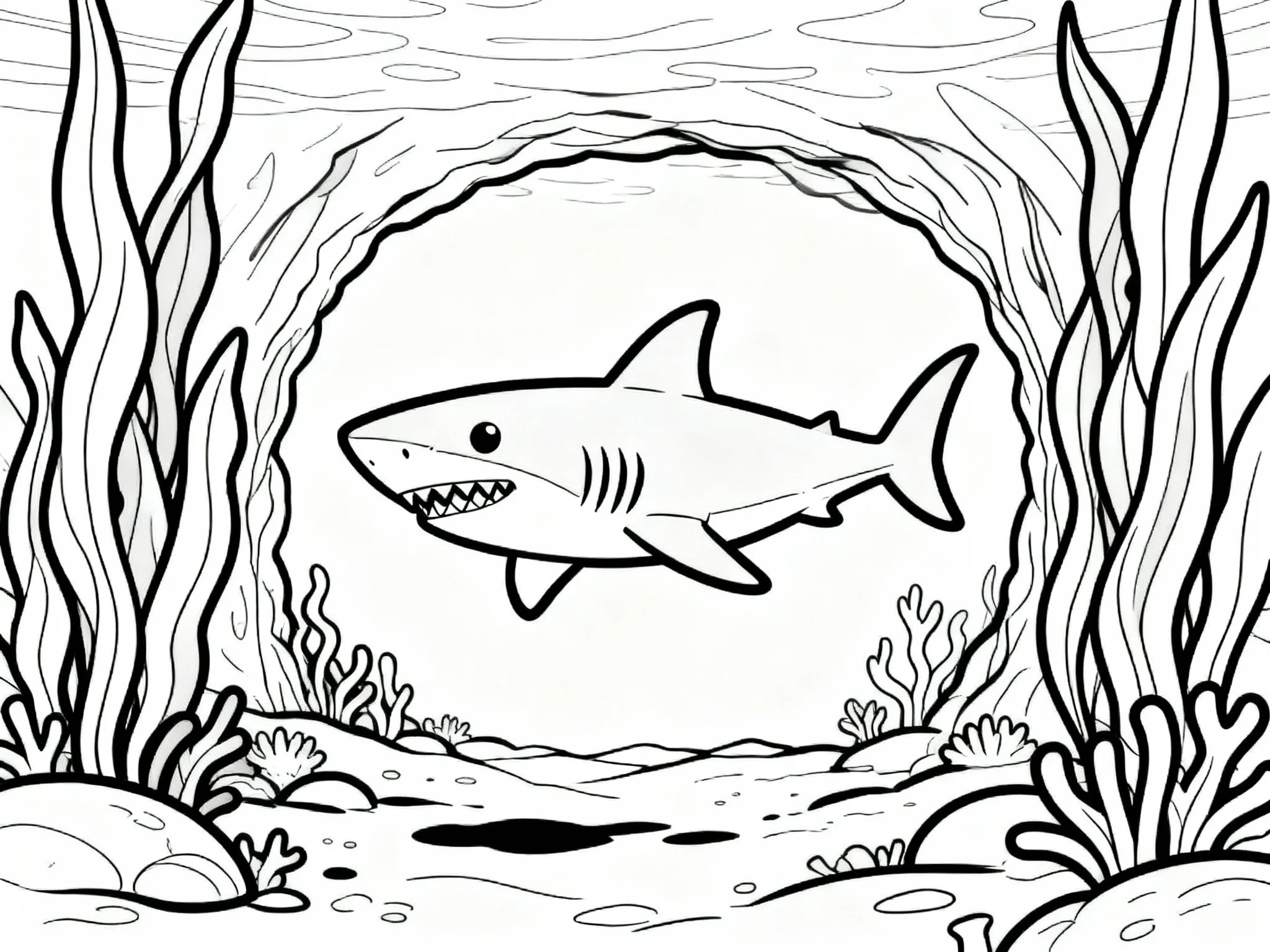 Shark in Kelp Tunnel