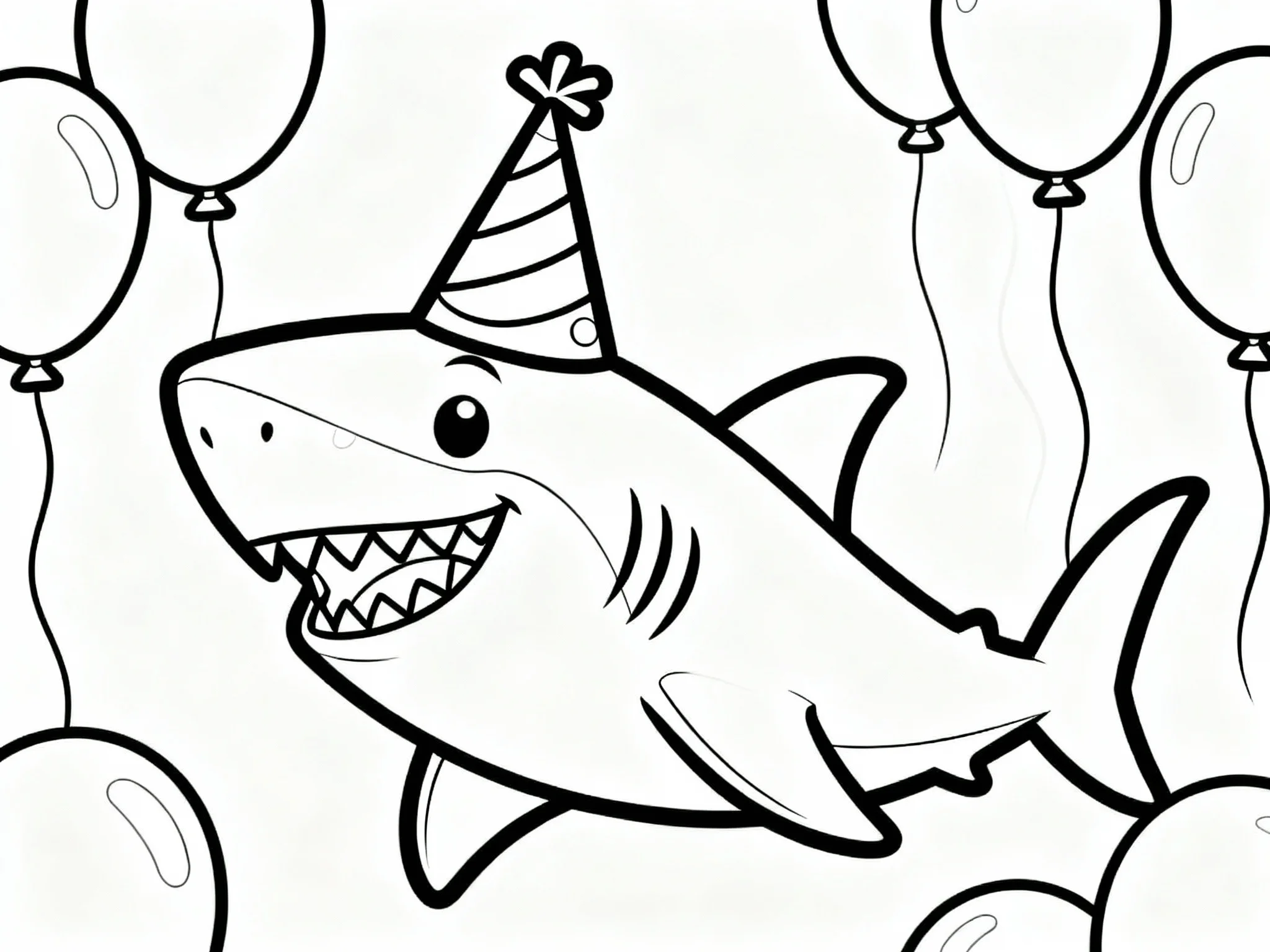 Shark with Party Hat