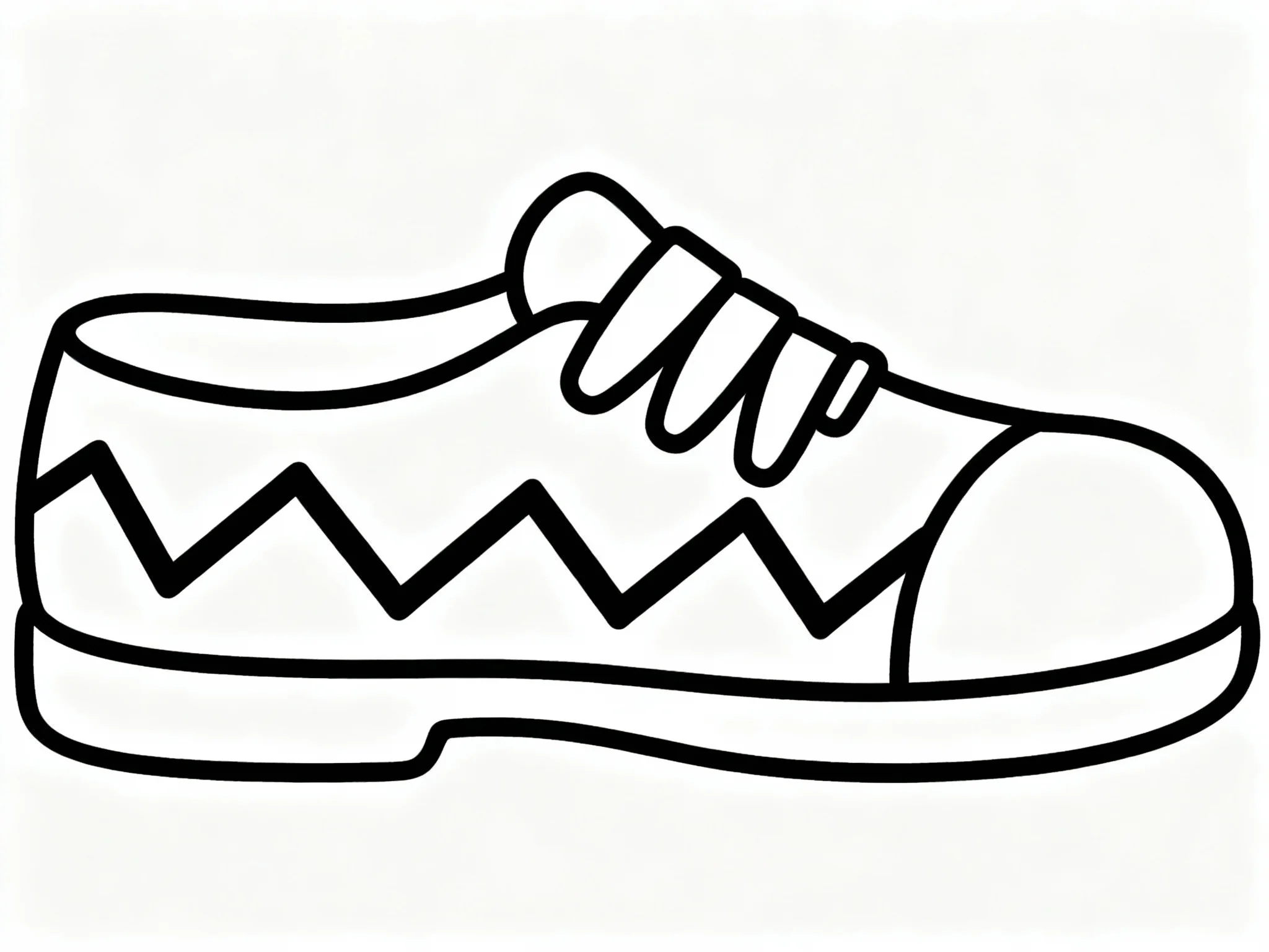 Shoe with Zigzag Pattern