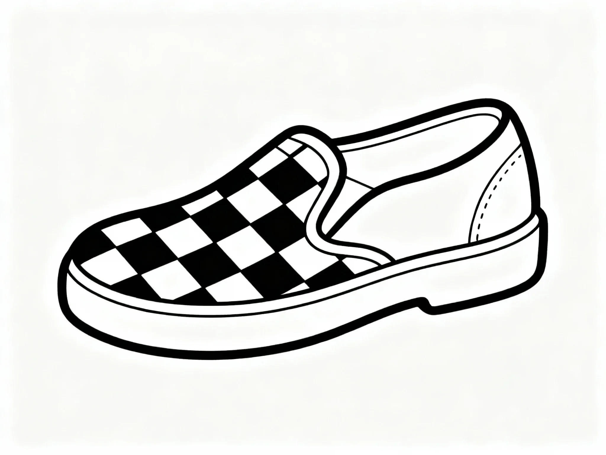 Shoe with Checkered Pattern