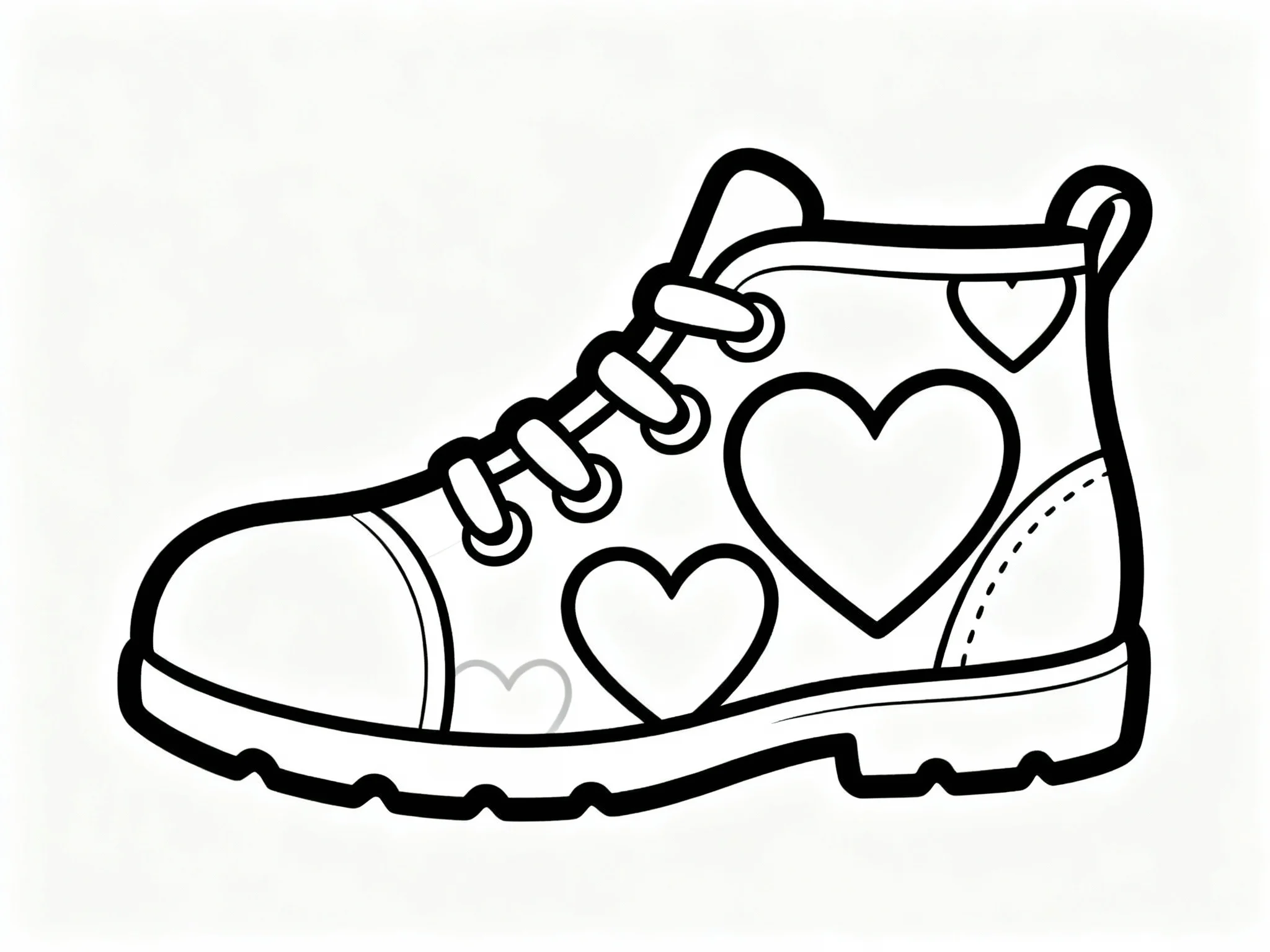 Shoe with Hearts