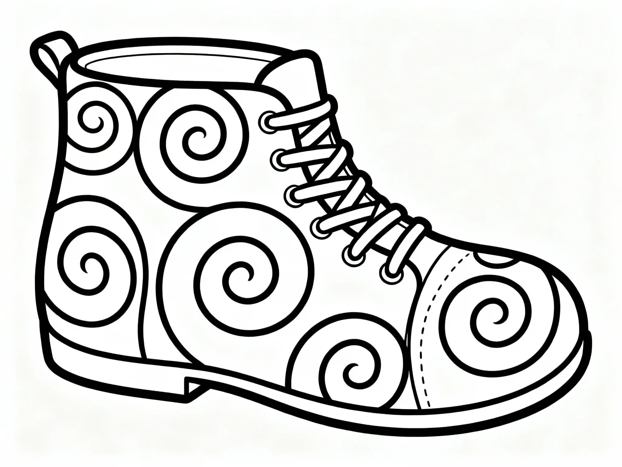 Shoe with Swirls