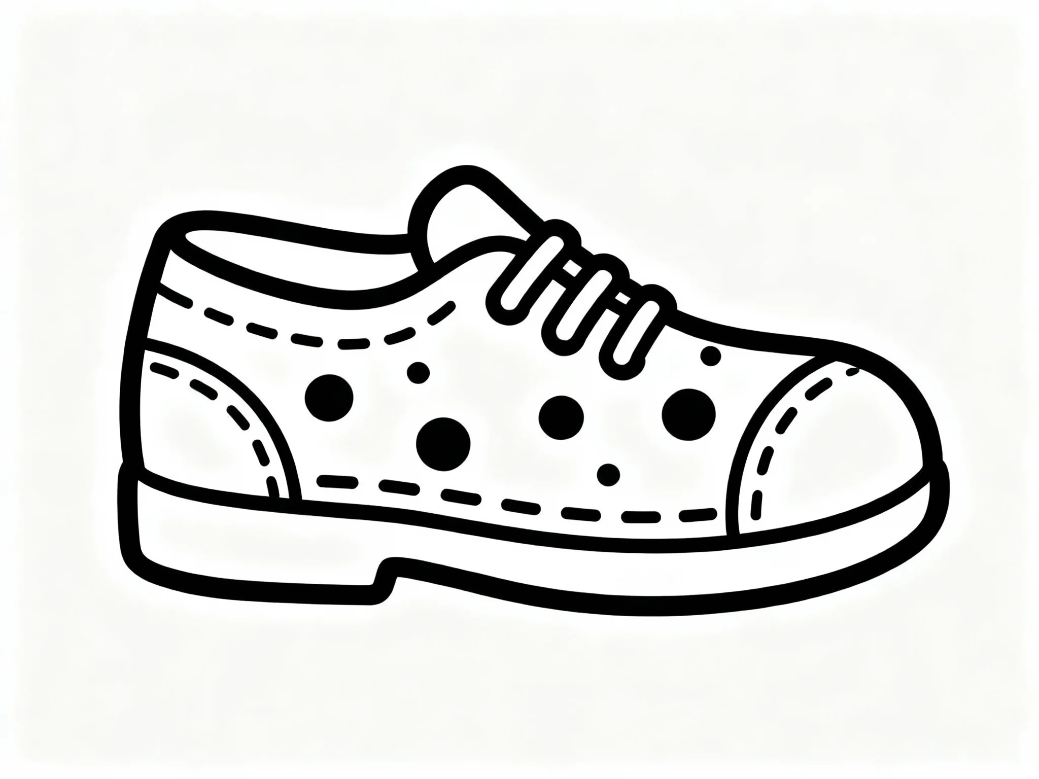 Shoe with Dots and Dashes