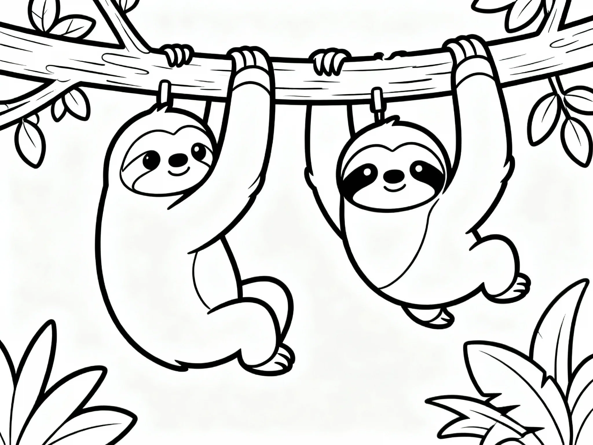 Two Sloths Playing