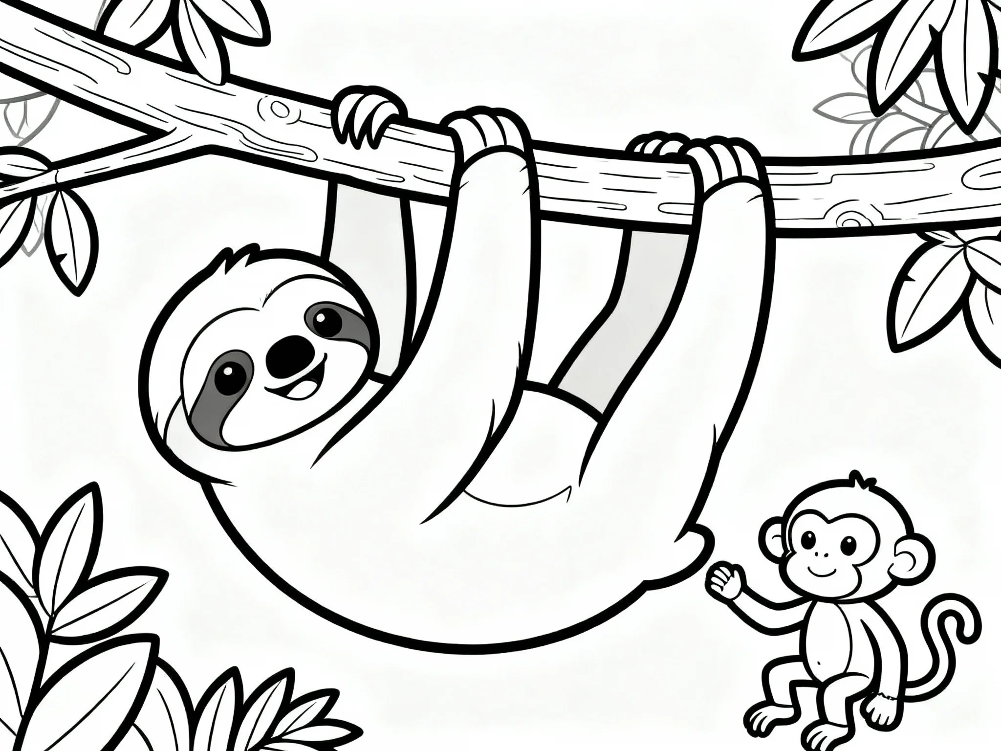 Sloth and Monkey Friends