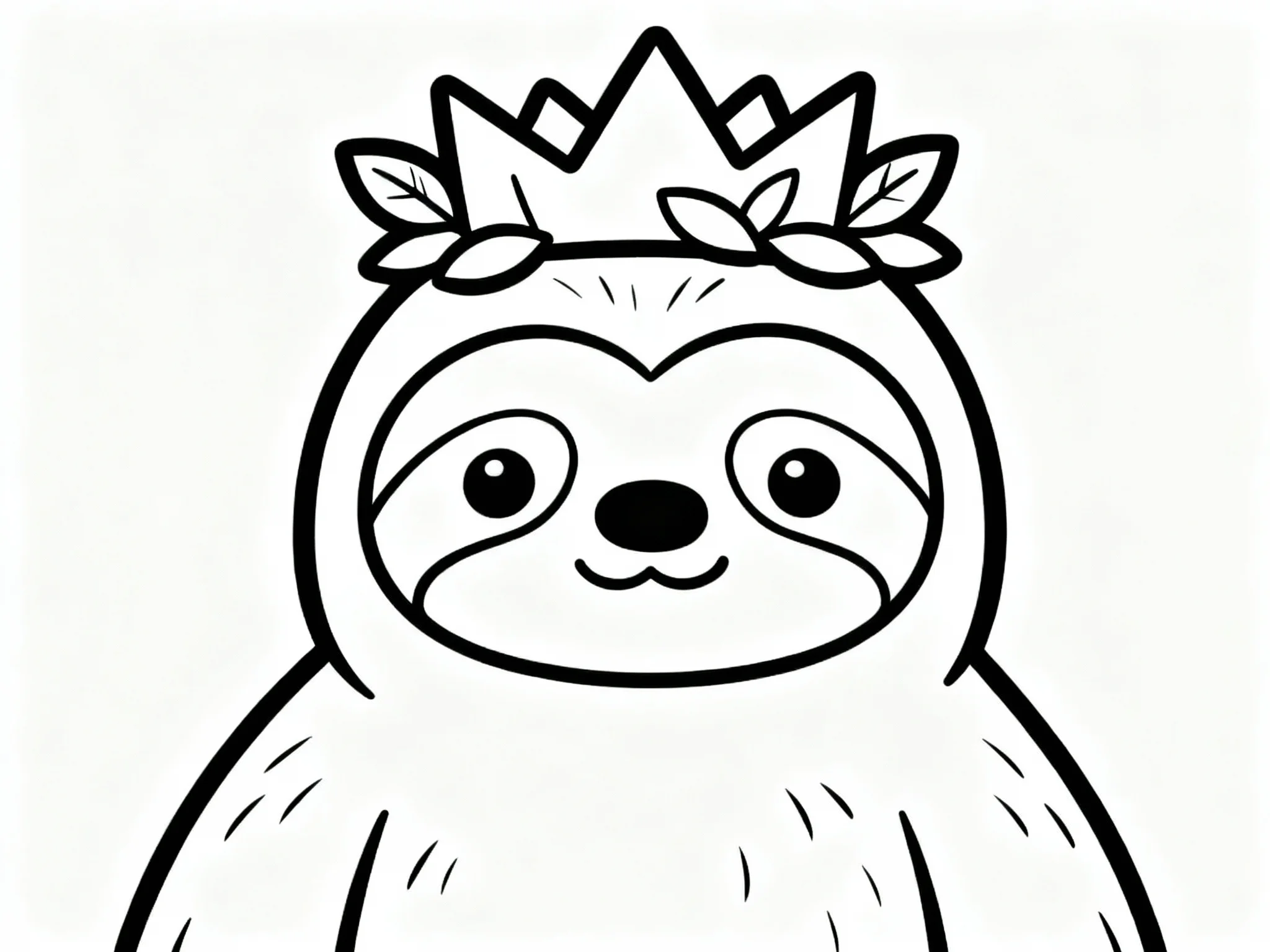 Sloth with Leaves Crown