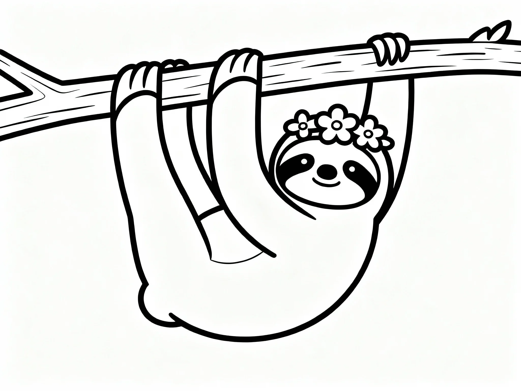 Sloth with Flower Crown