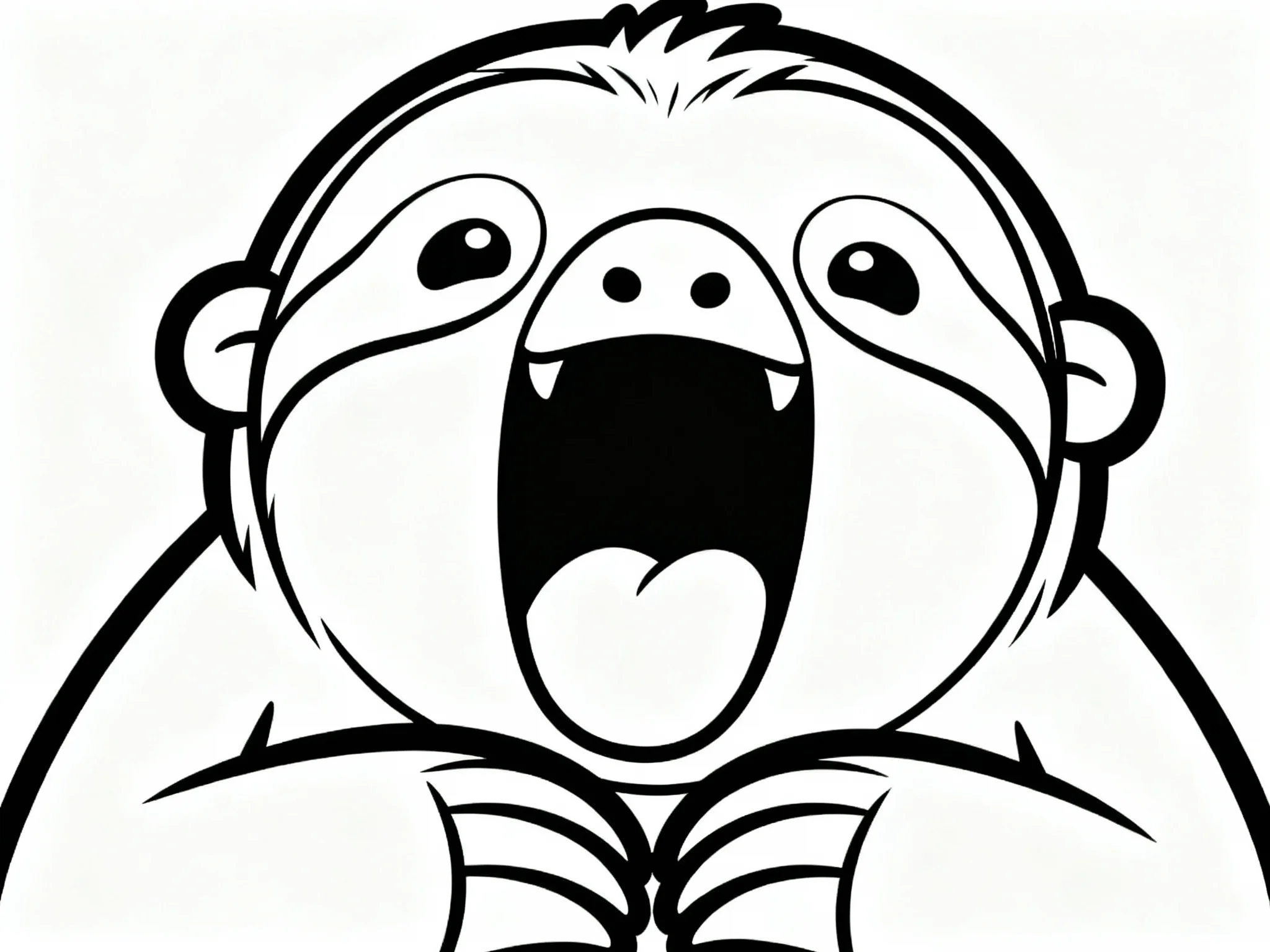 Sloth Yawning