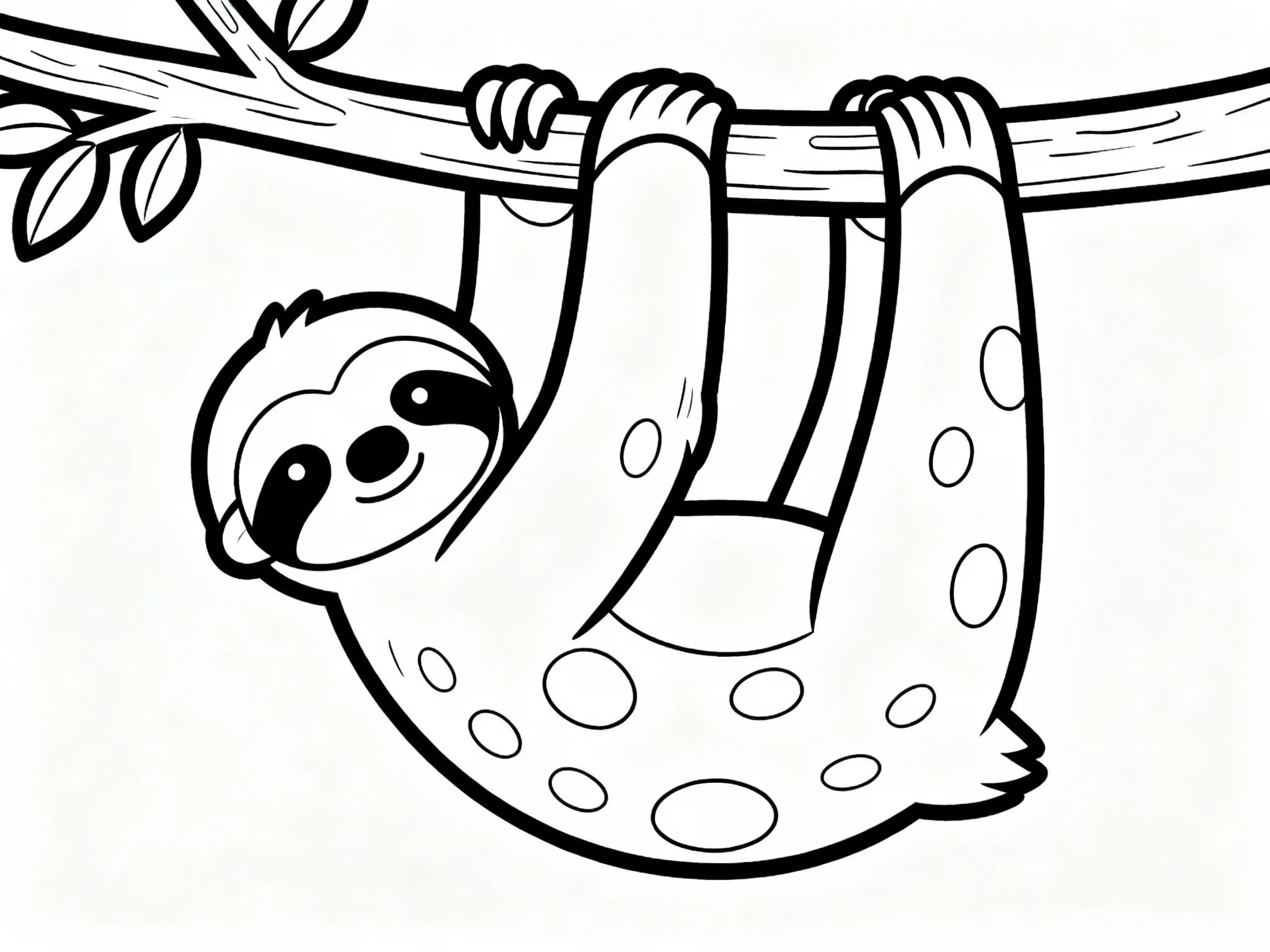 Sloth with Simple Spots