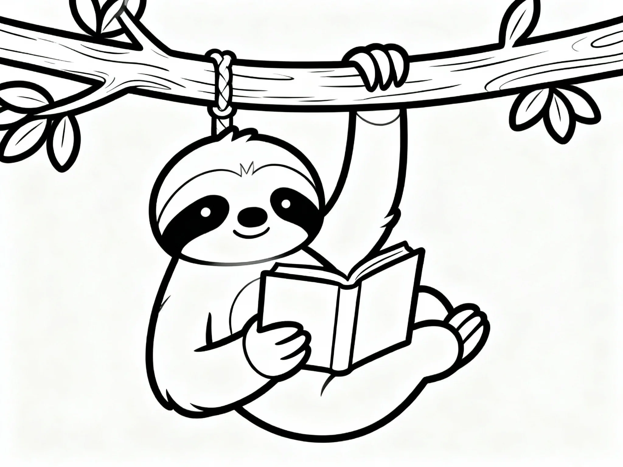 Sloth Reading Book