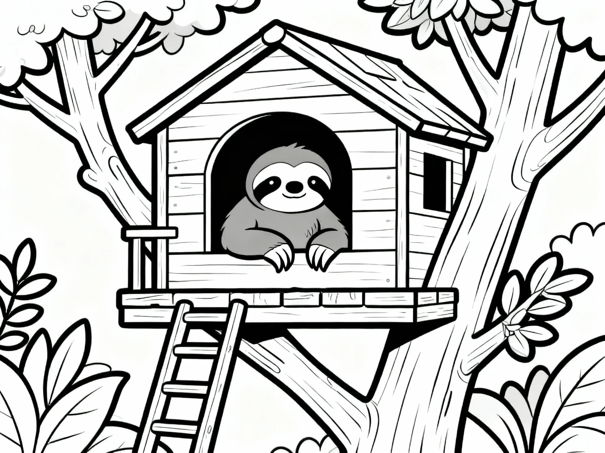 Sloth in Treehouse