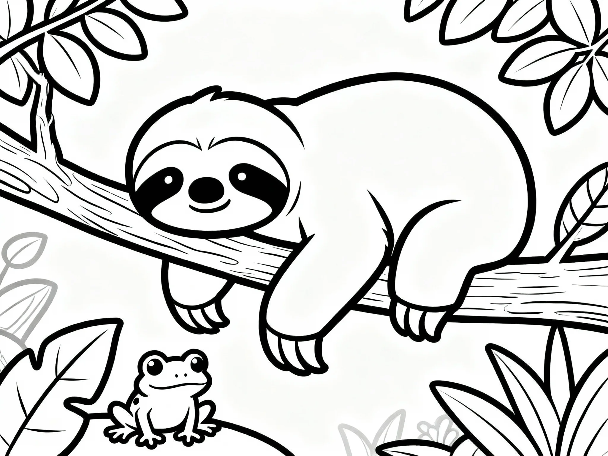 Sloth with Frog