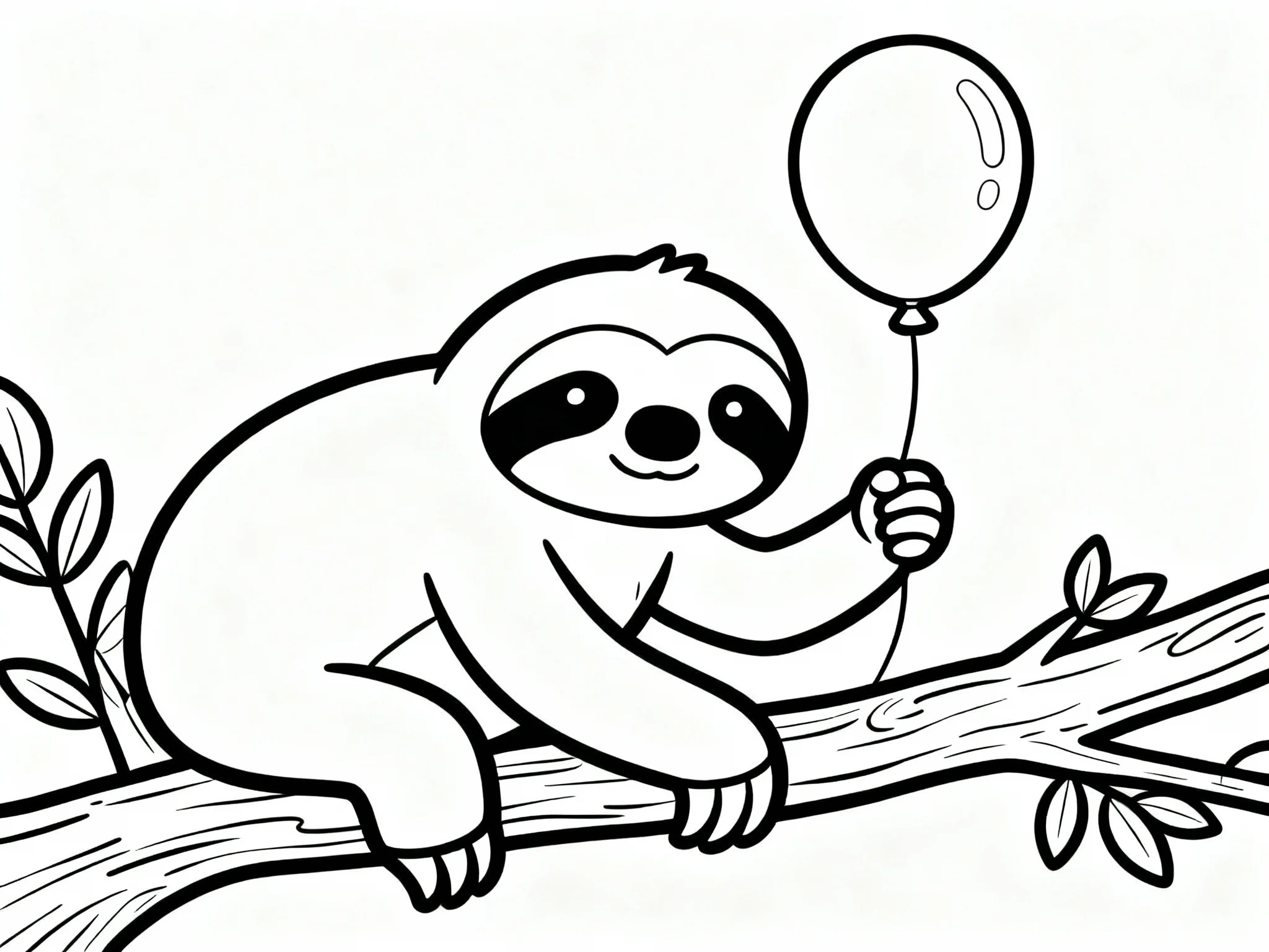 Sloth with Balloon