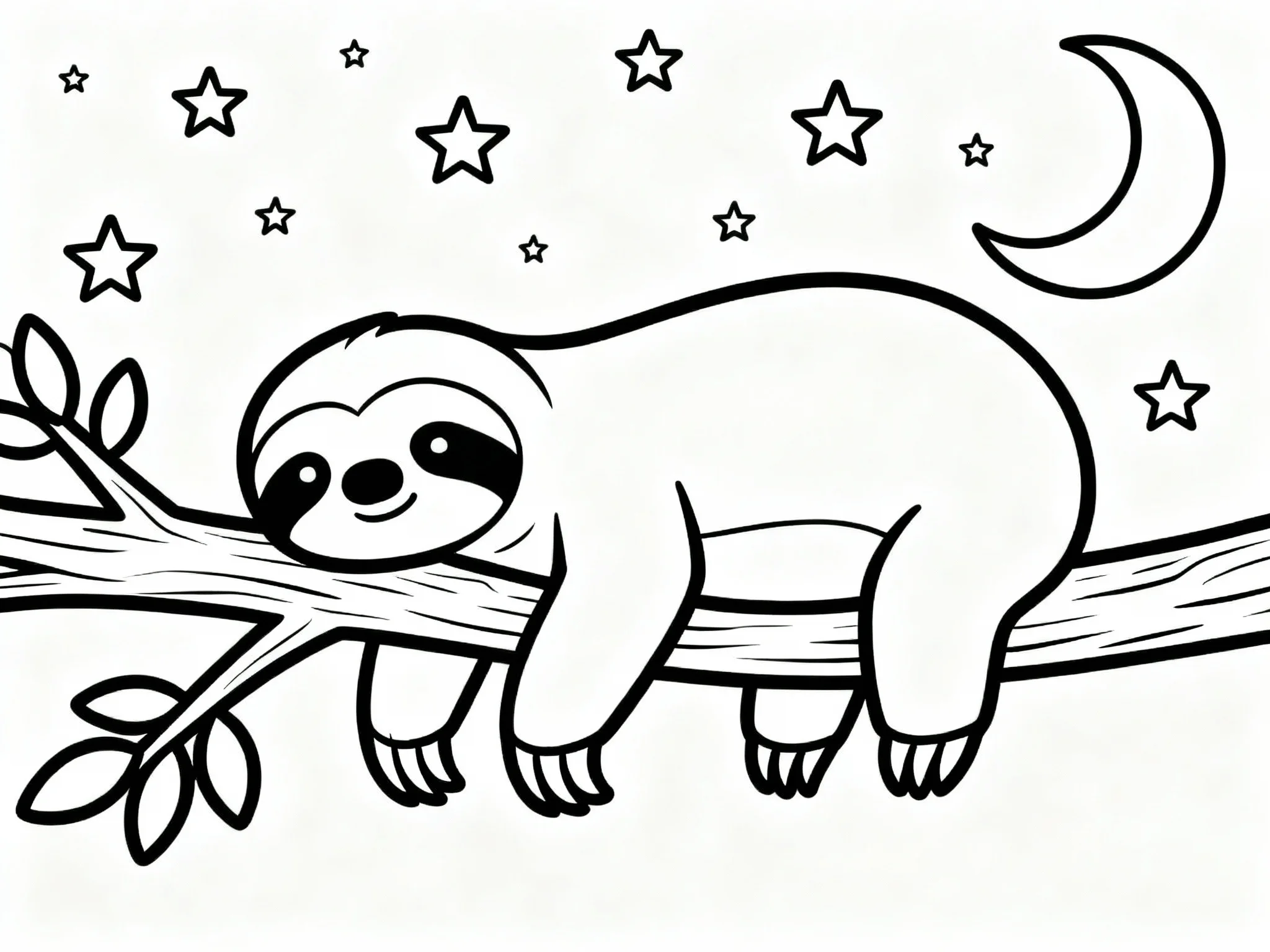 Sloth Under the Moon