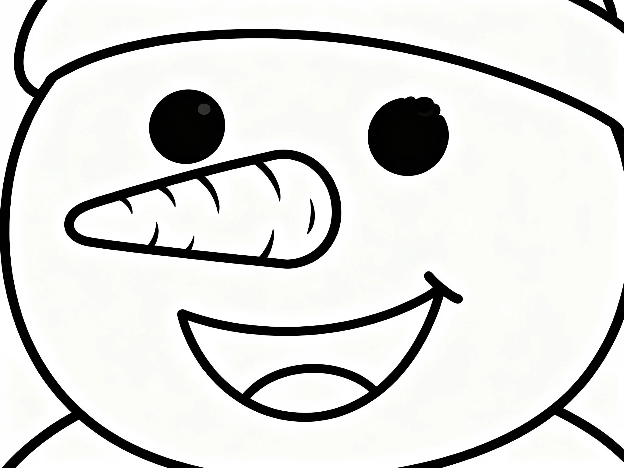 Snowman with Carrot Nose