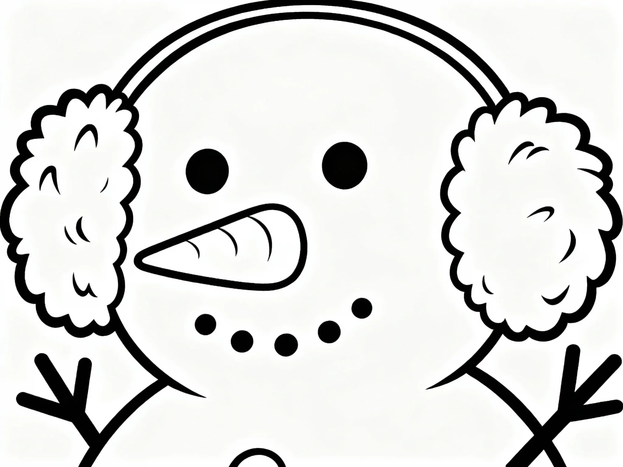Snowman with Earmuffs
