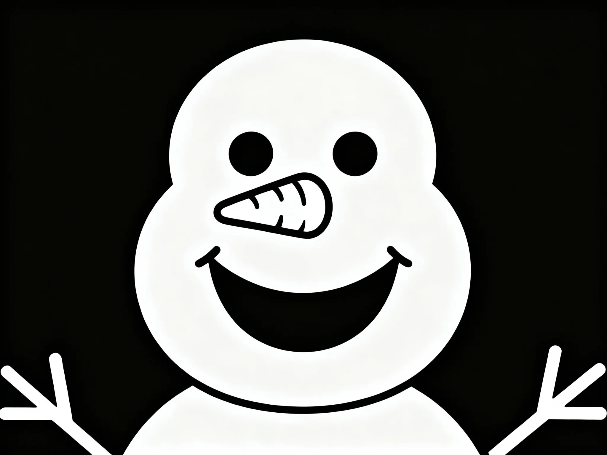 Snowman with Smile