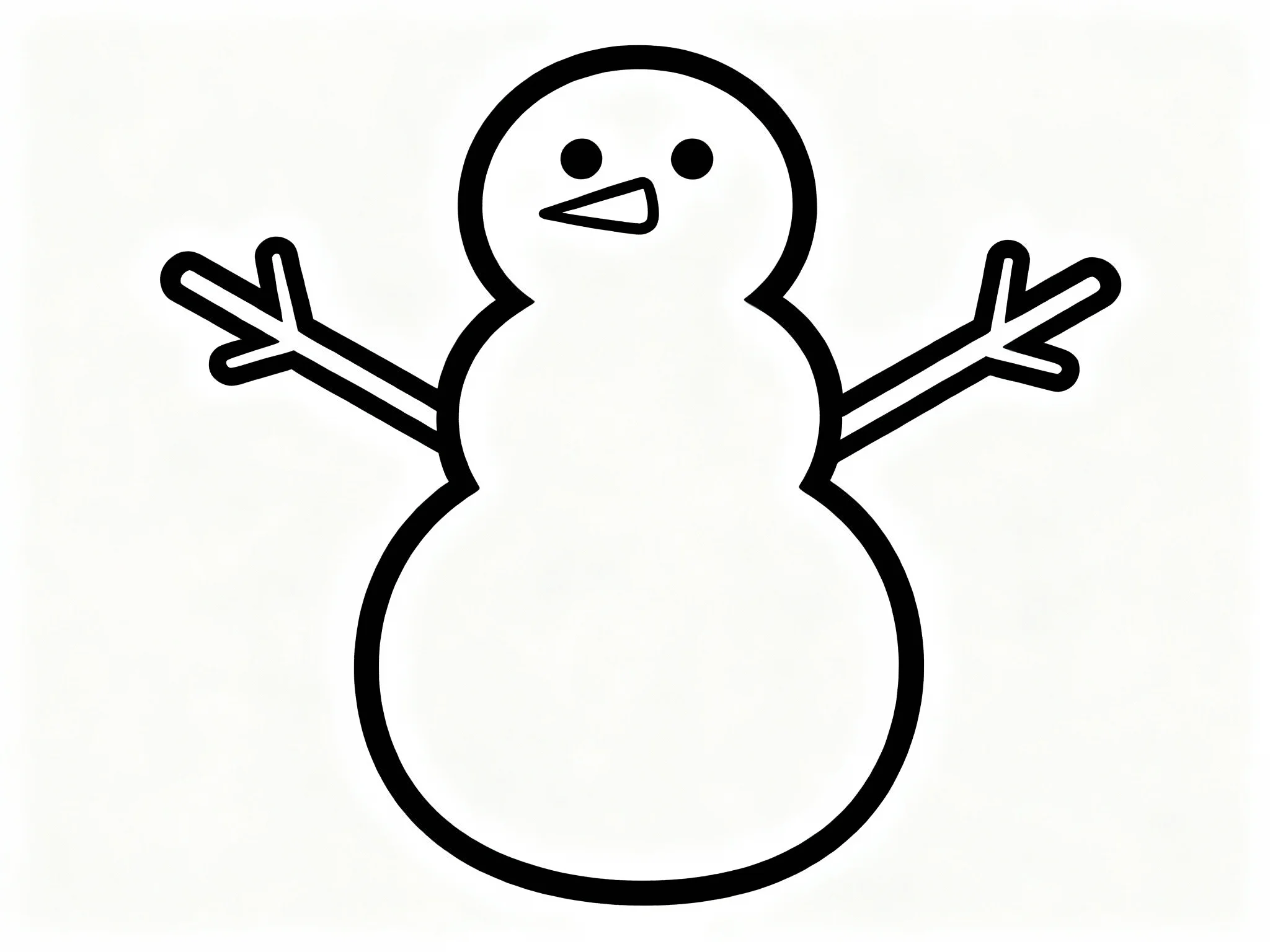 Snowman with Stick Arms