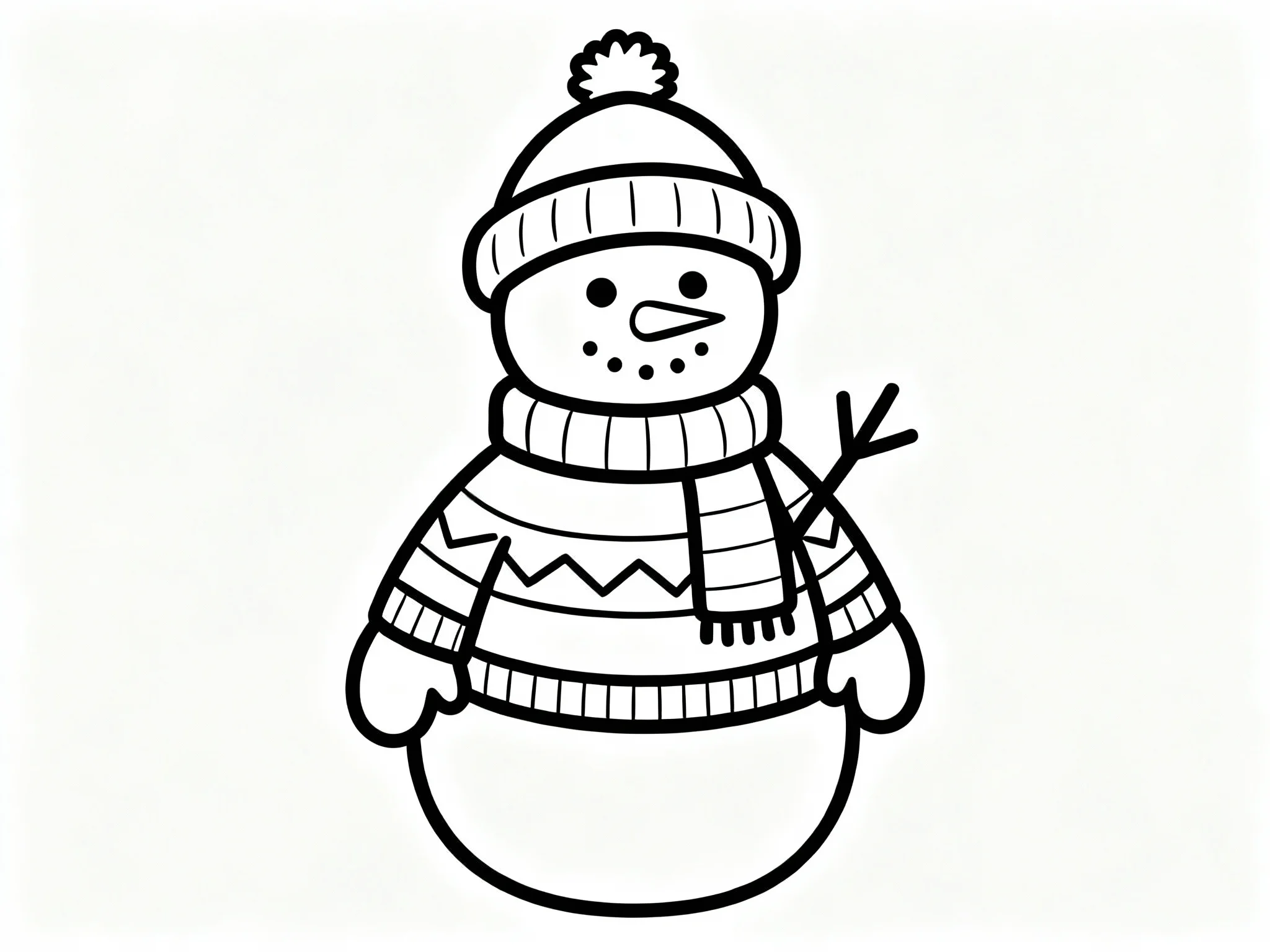 Snowman Wearing Sweater