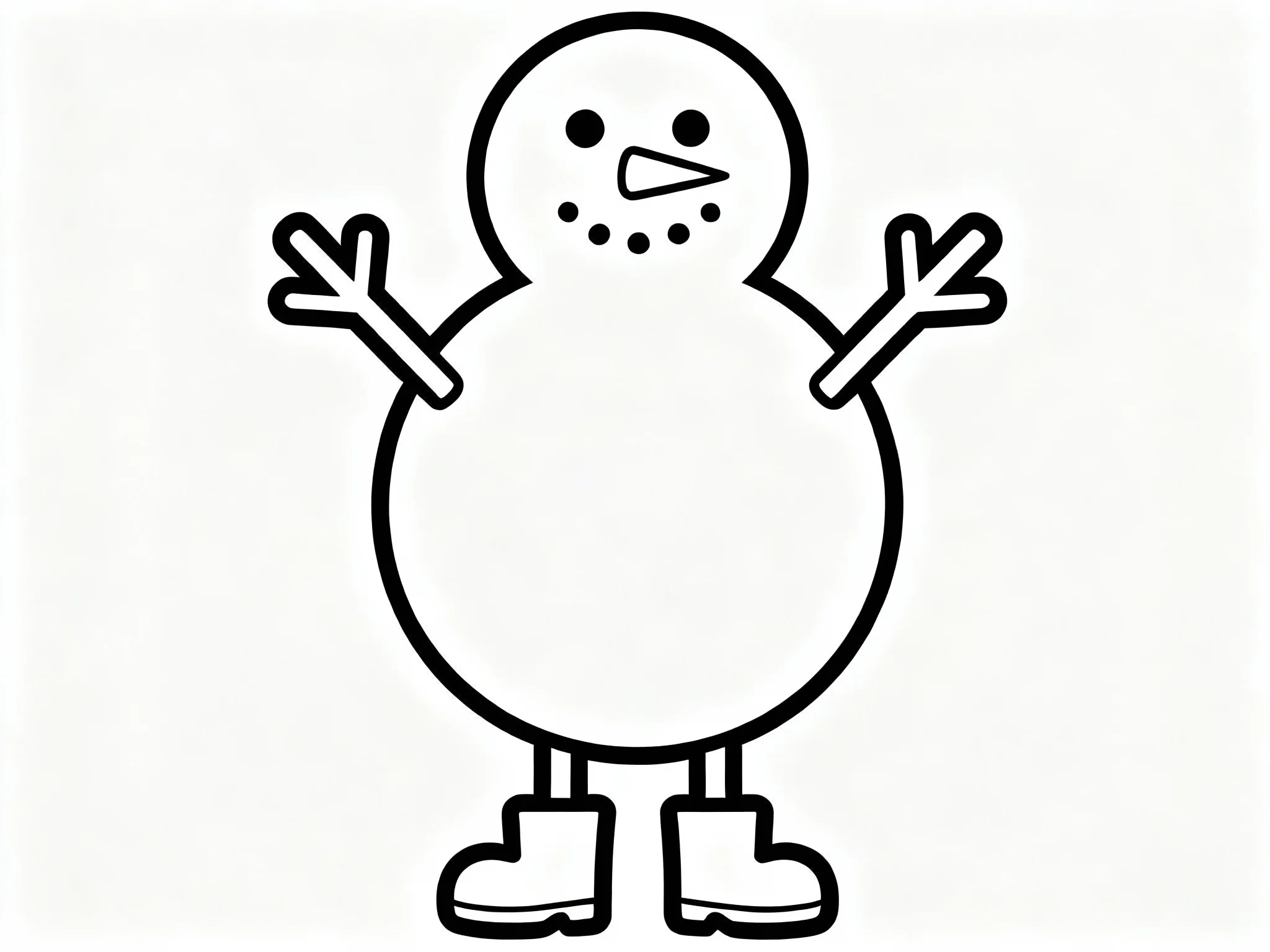 Snowman in Snow Boots