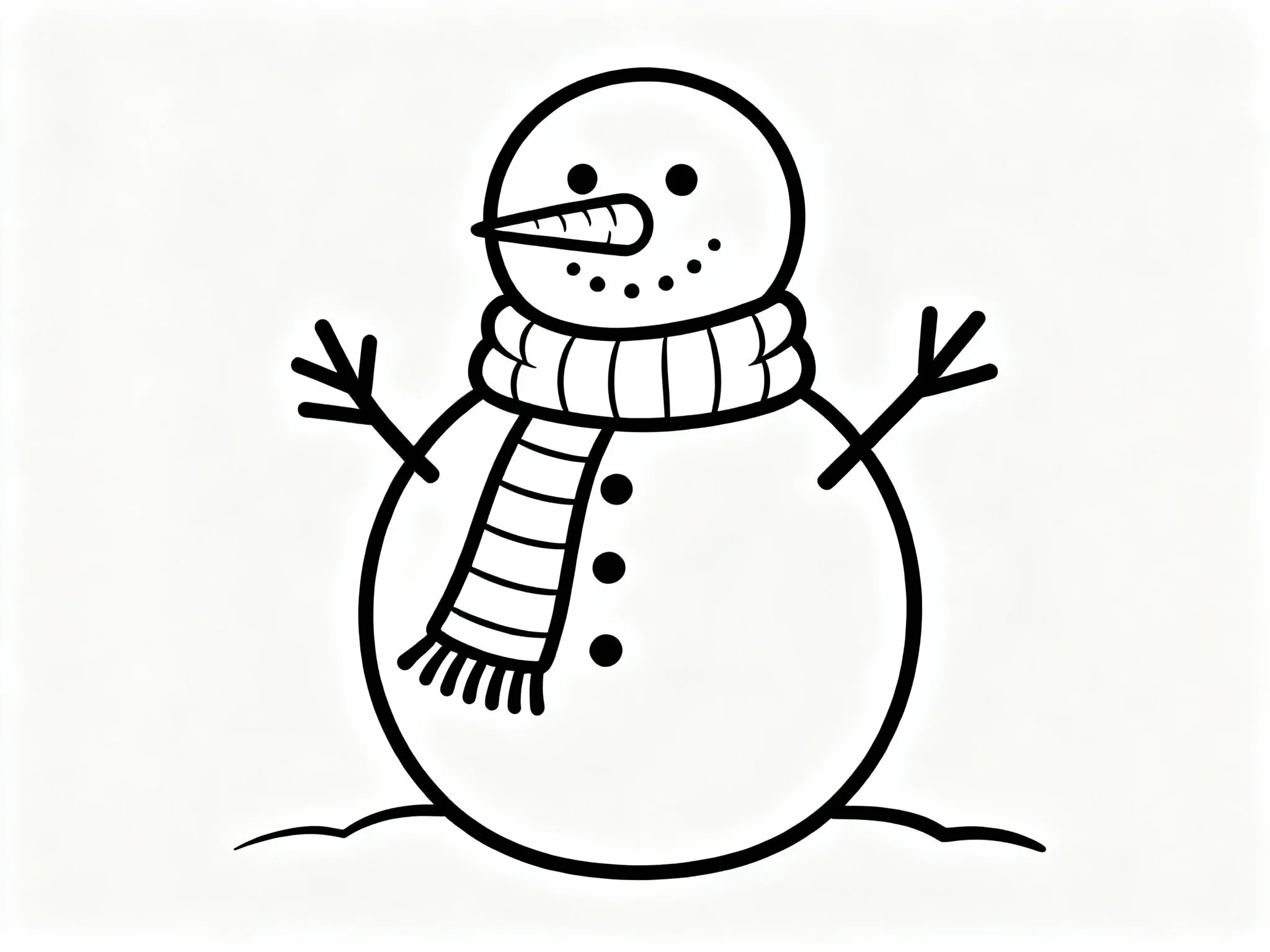 Snowman with Scarf