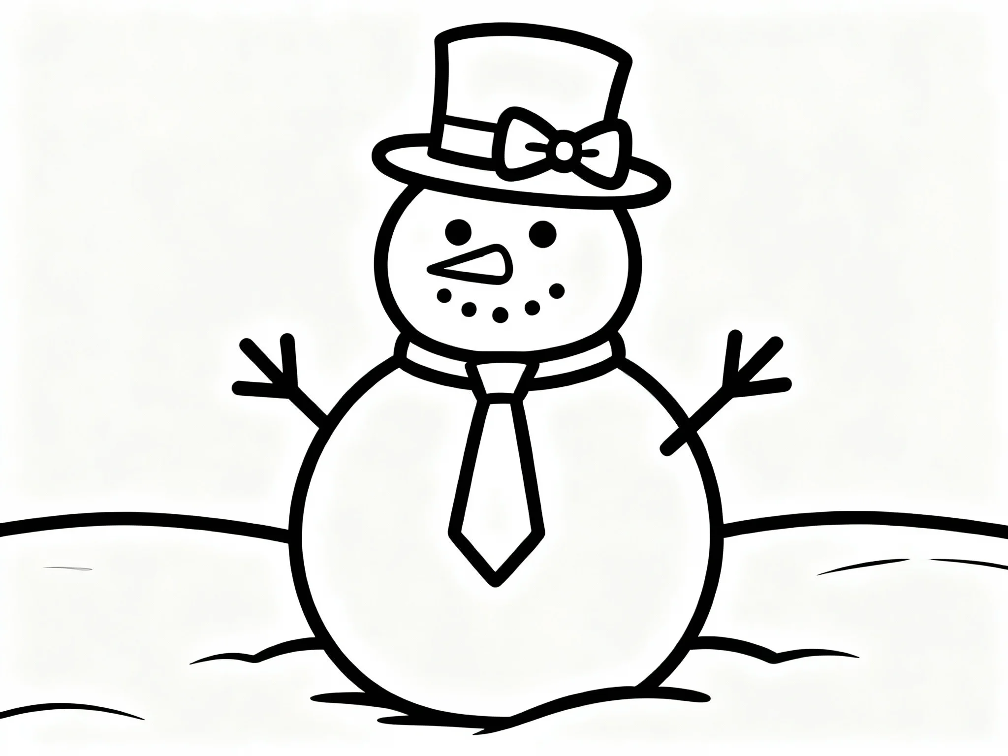 Snowman with Tie