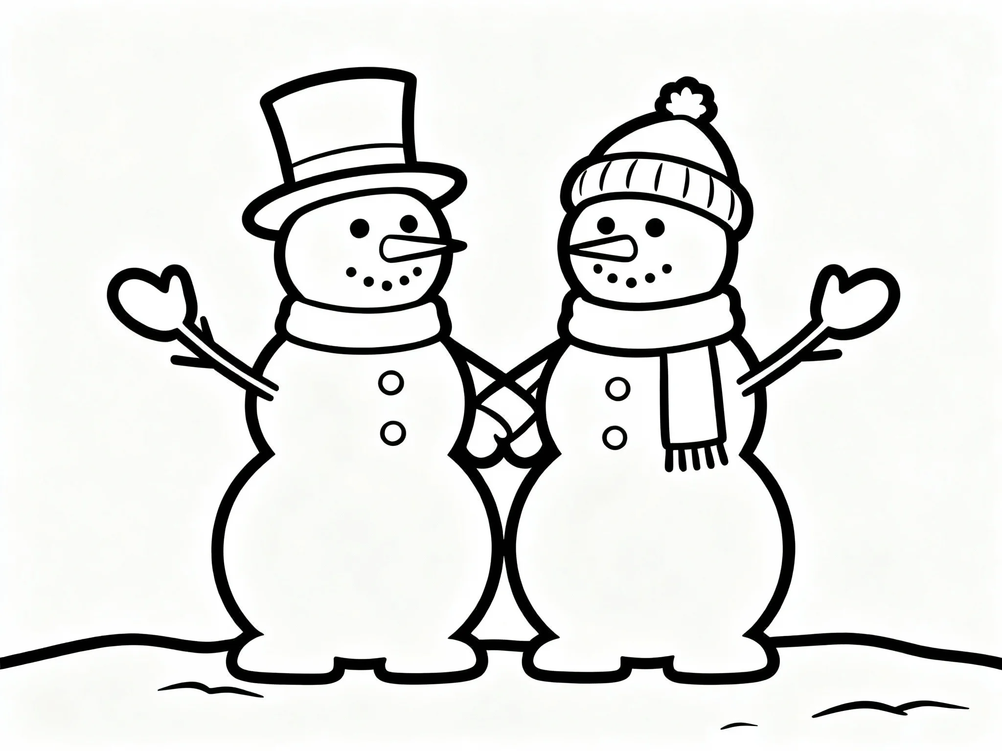 Two Snowmen Friends
