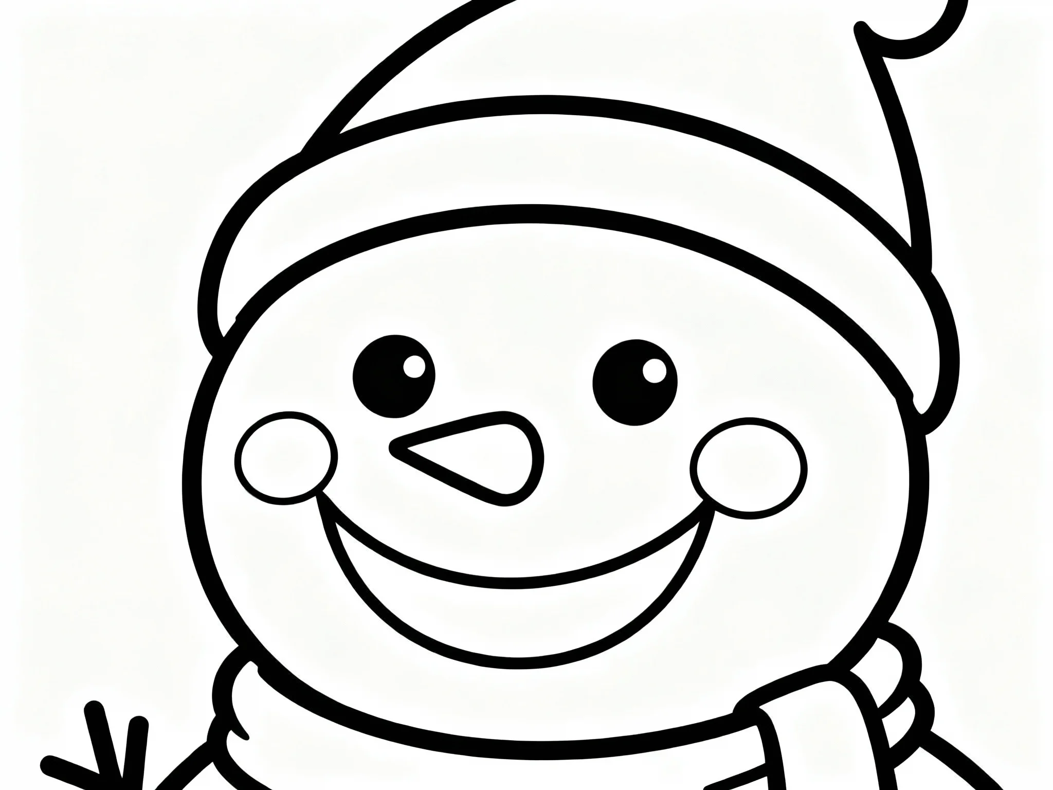 Snowman with Happy Face