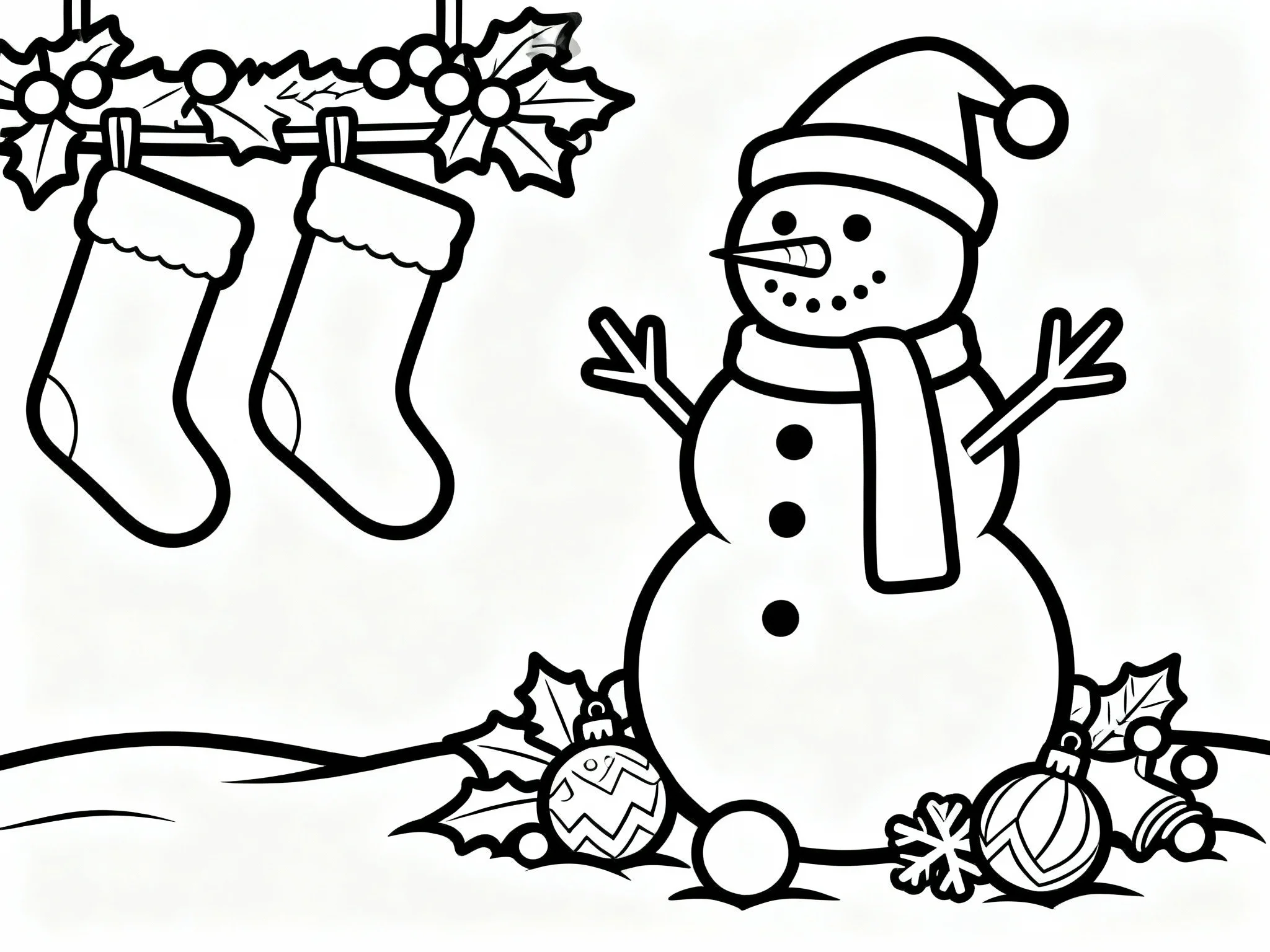Snowman with Stockings