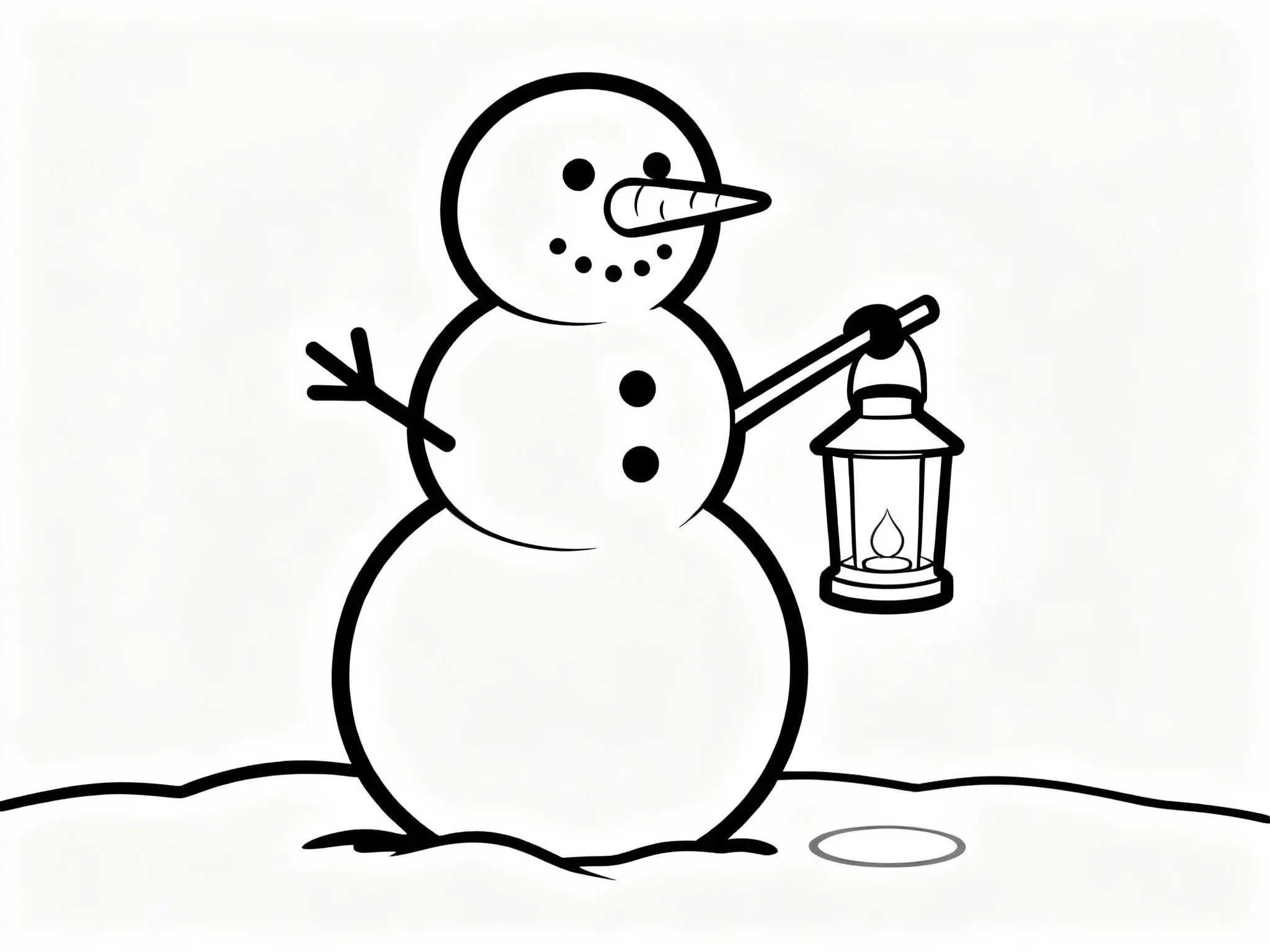 Snowman with Lantern