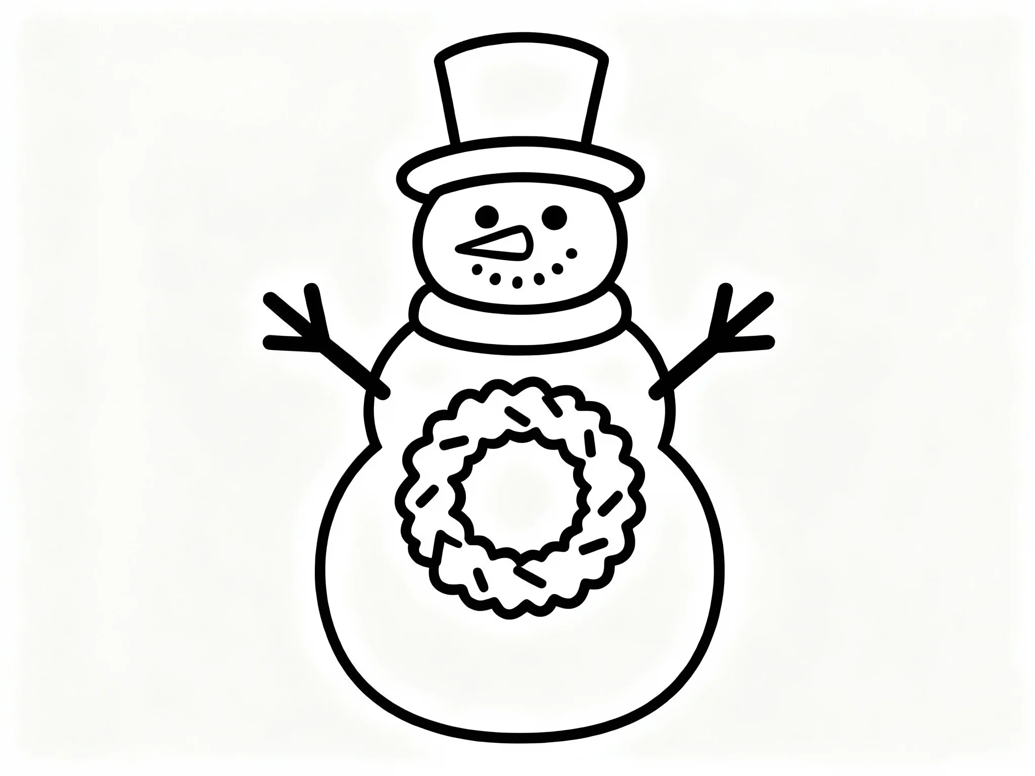 Snowman with Wreath