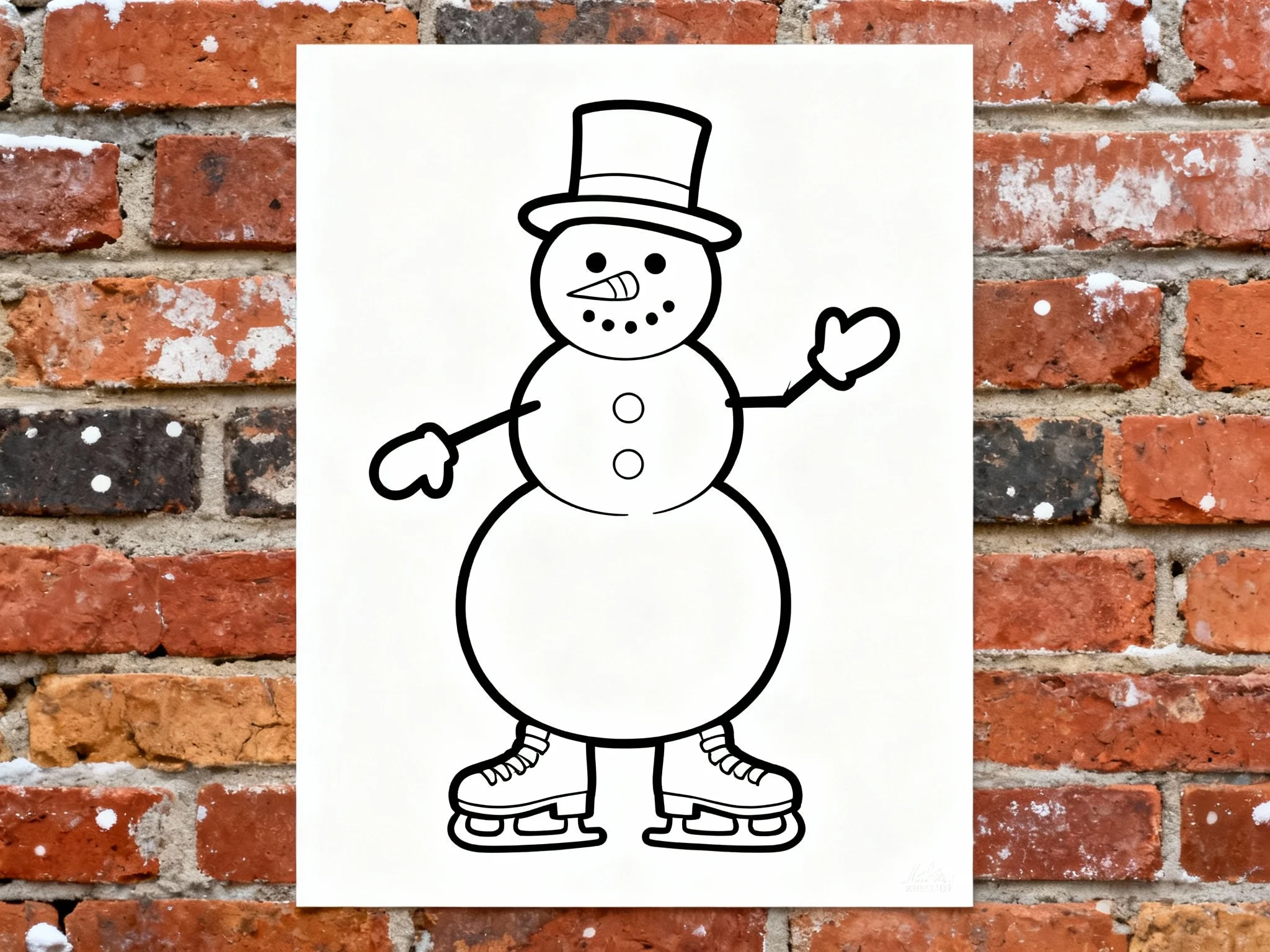 Snowman with Ice Skates