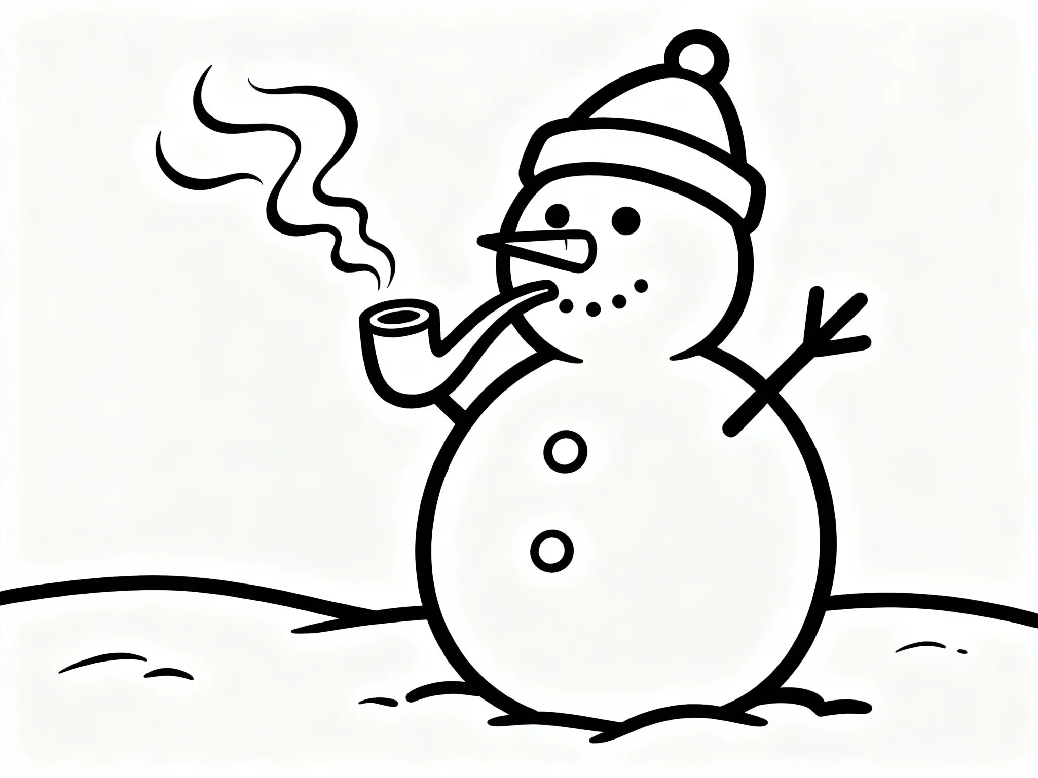 Snowman with Smoke