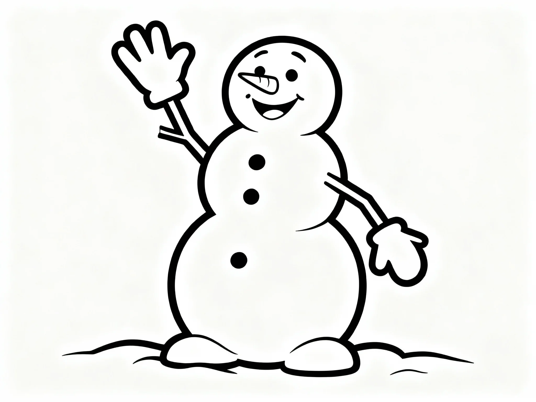 Snowman Waving