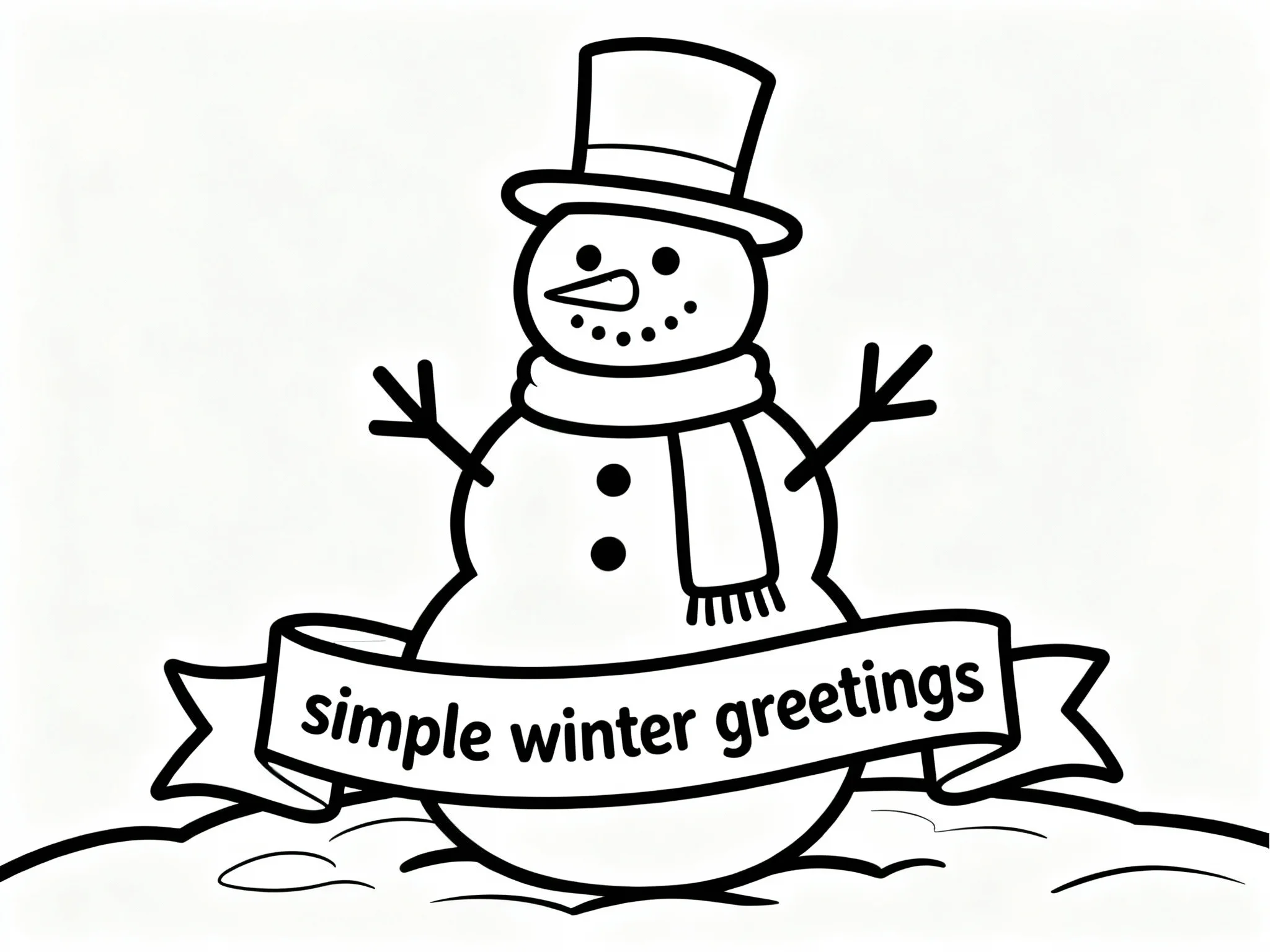 Snowman with Warm Wishes