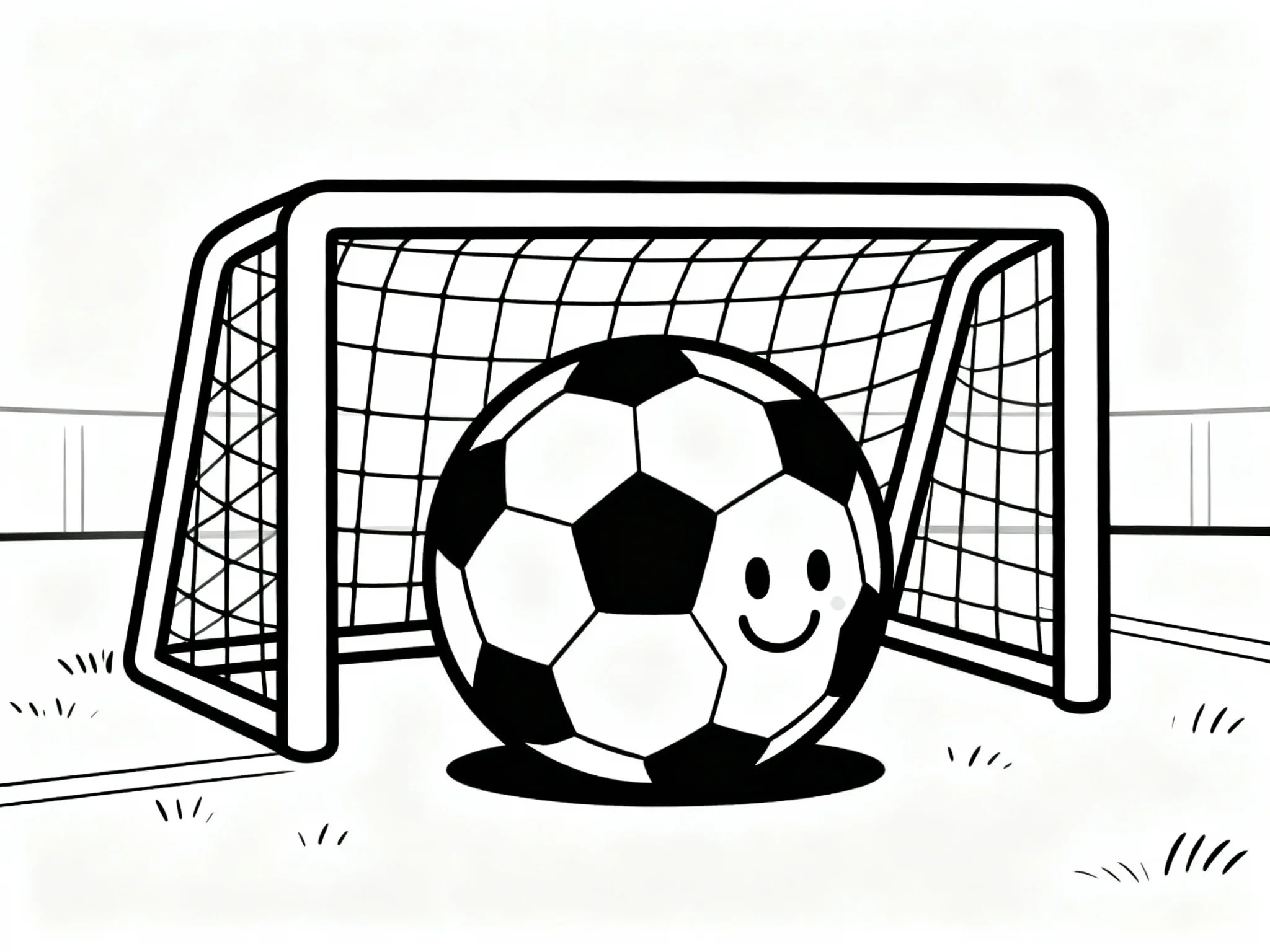 Soccer Ball in the Goal