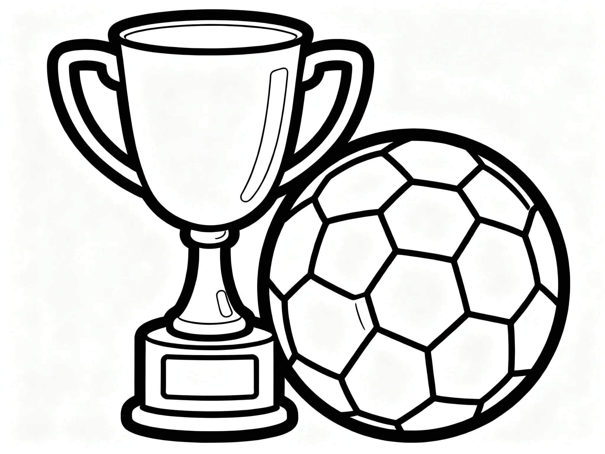 Soccer Ball and Trophy