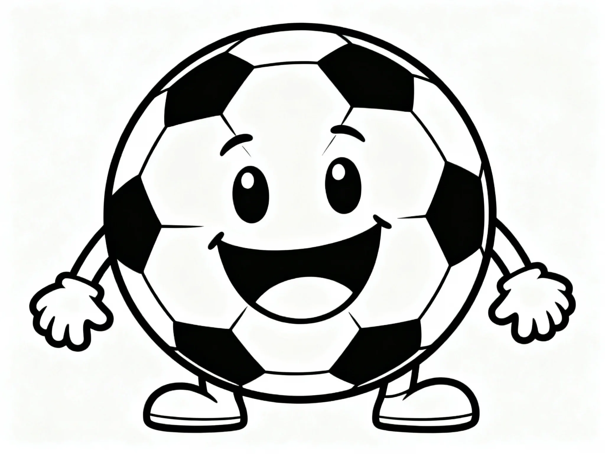 Soccer Ball with Smile Face