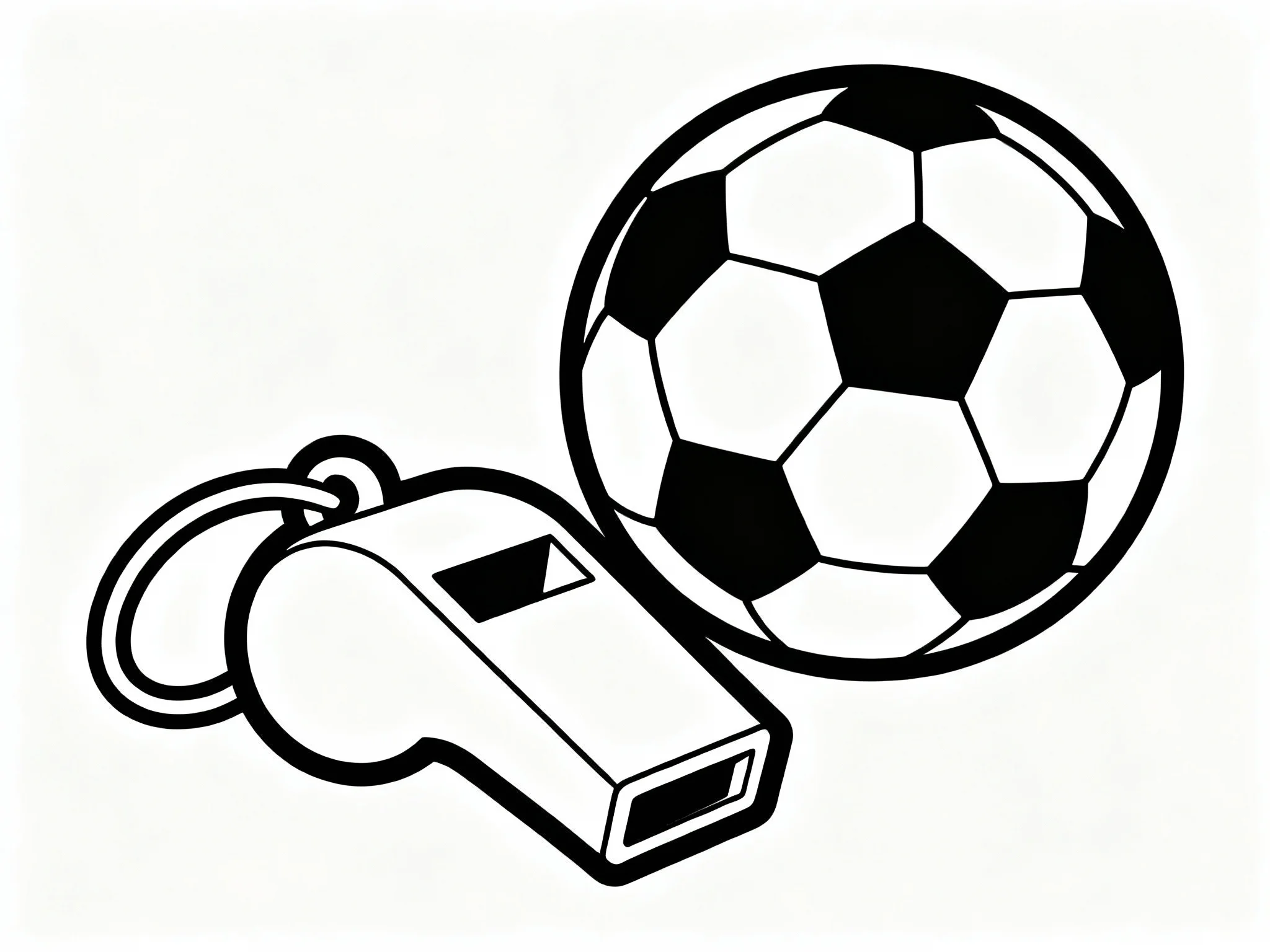 Soccer Ball and Whistle