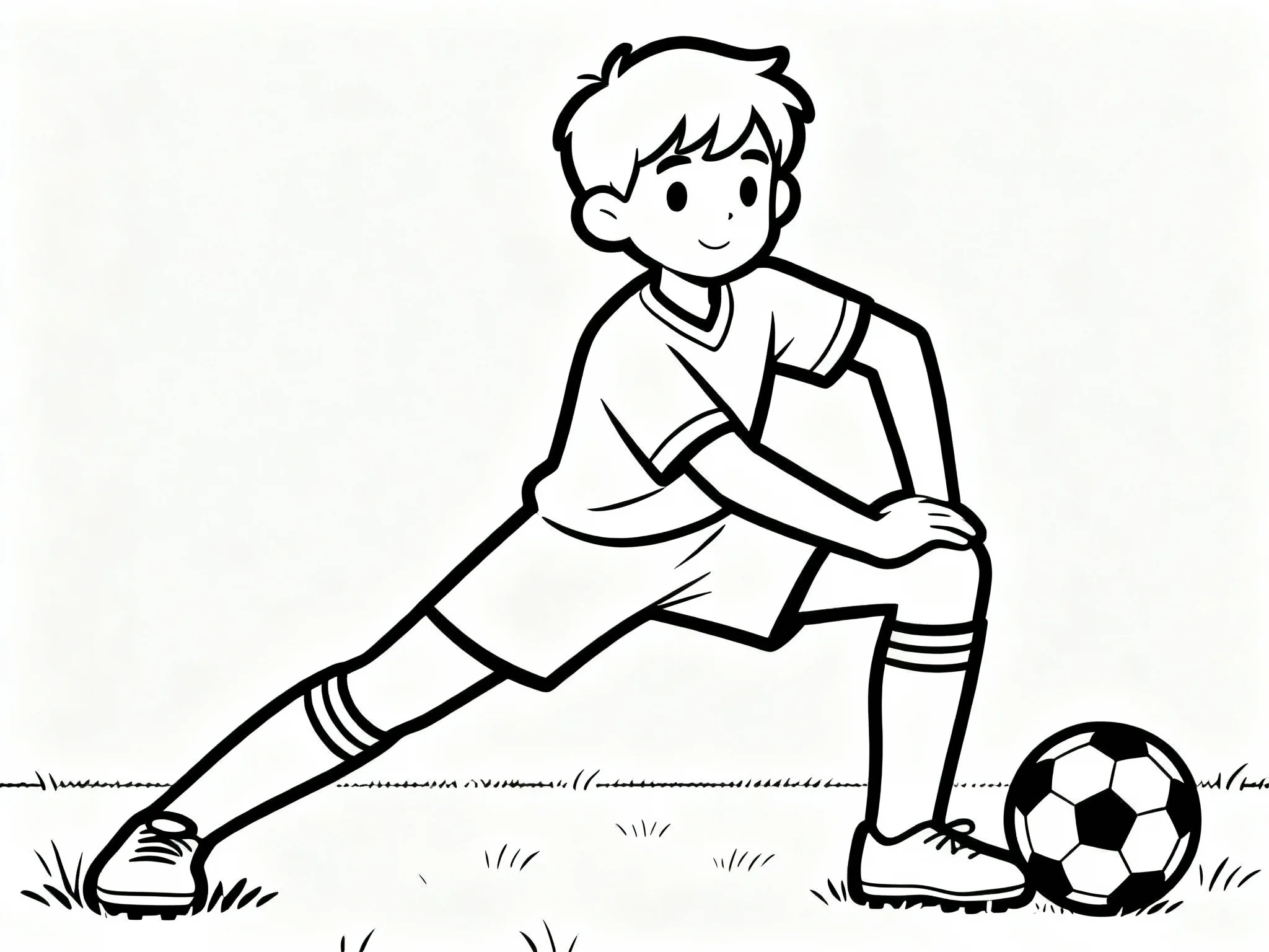 Player Doing Stretches