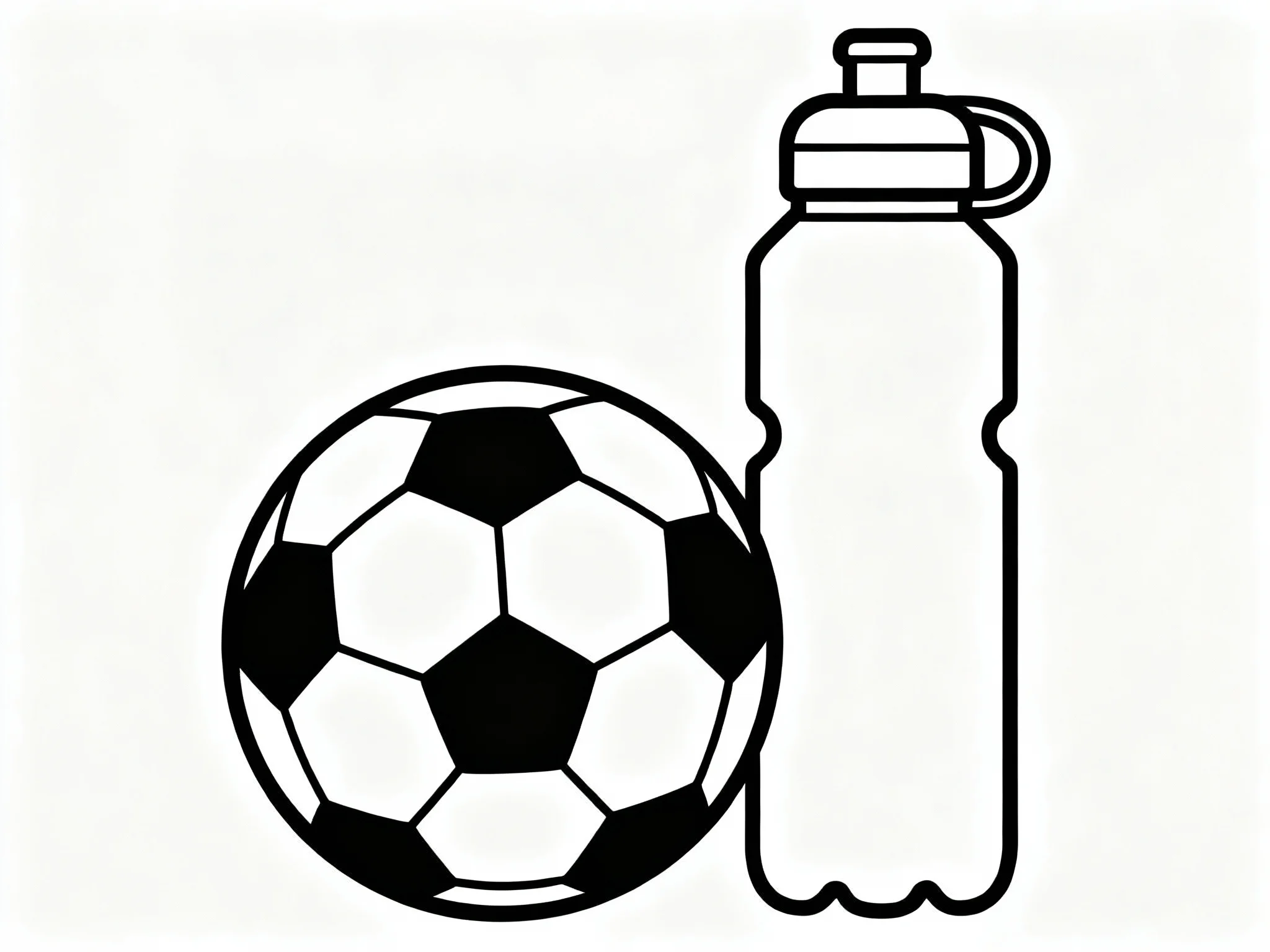 Soccer Ball and Water Bottle
