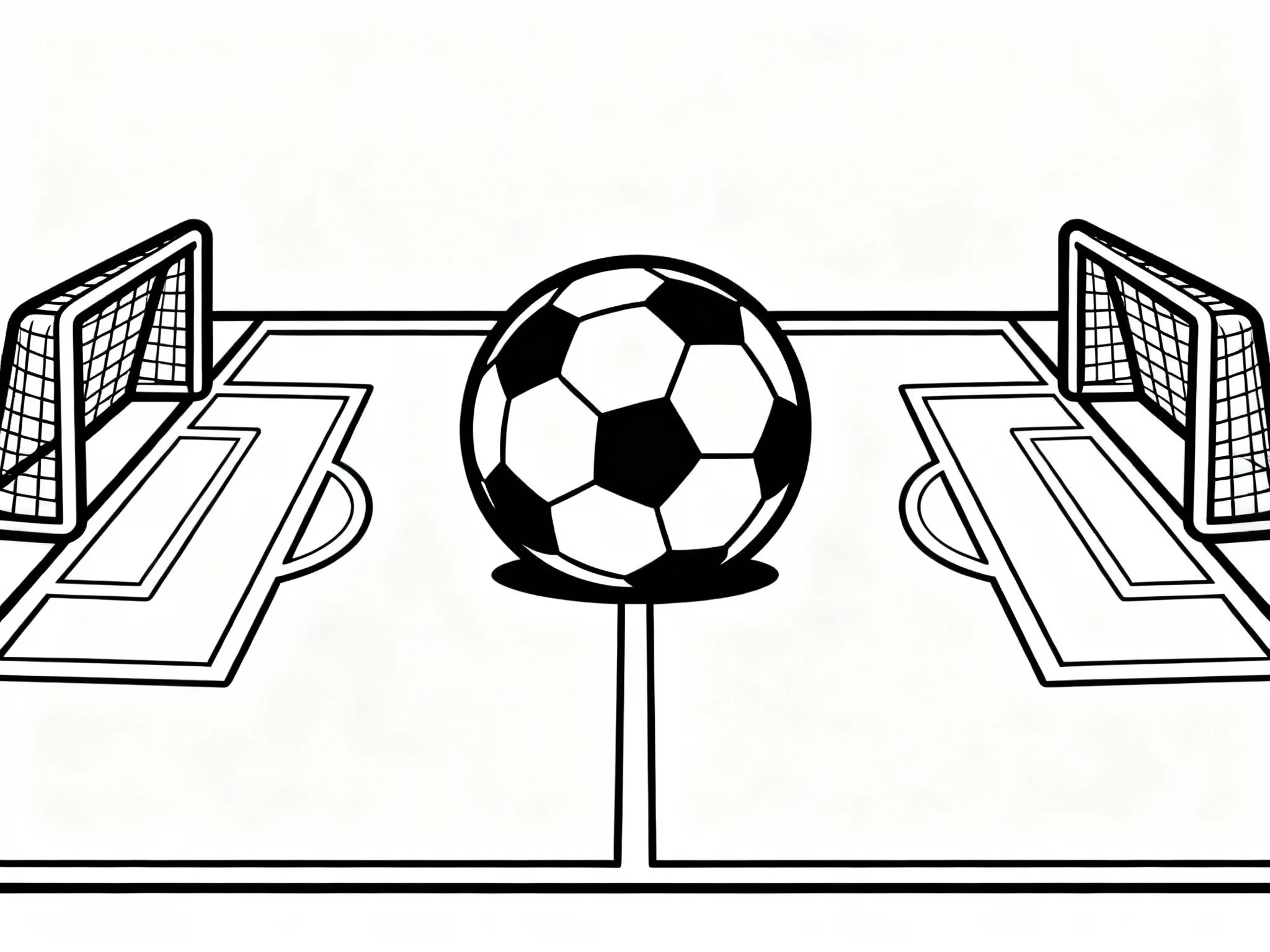 Soccer Ball on Starting Line