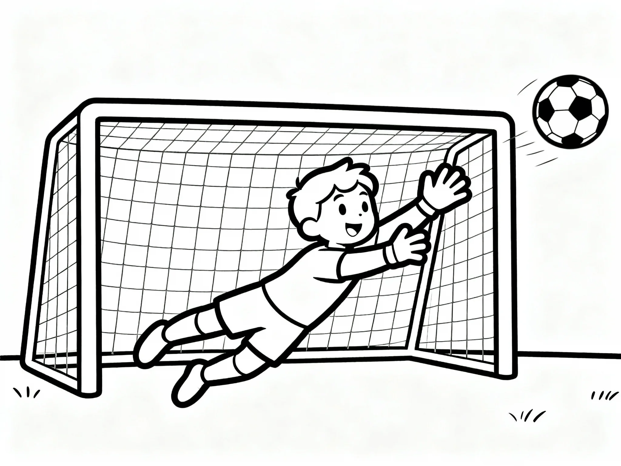 Goalie Making a Save