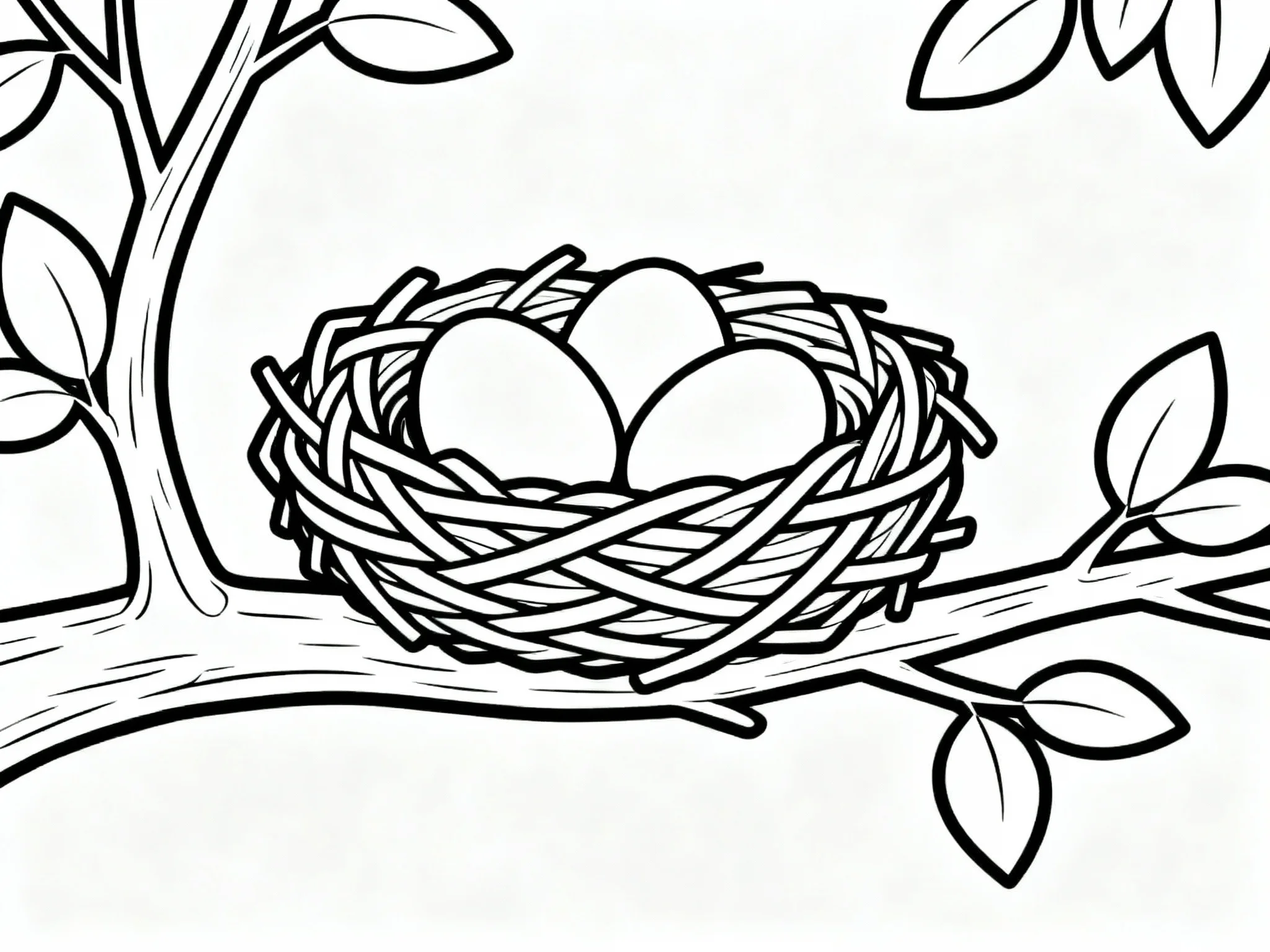 Spring Nest with Eggs